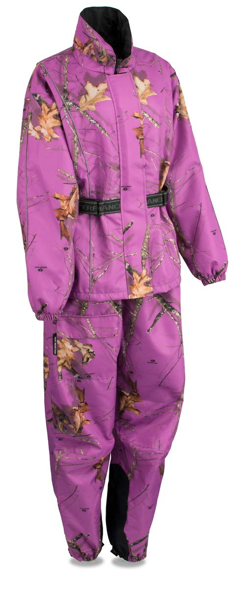Milwaukee Leather MPL9600 Women's Waterproof Rain Suit - Purple Mossy Oak Camo Design for Outdoor Hunting, Fishing & Motorcycle Riding