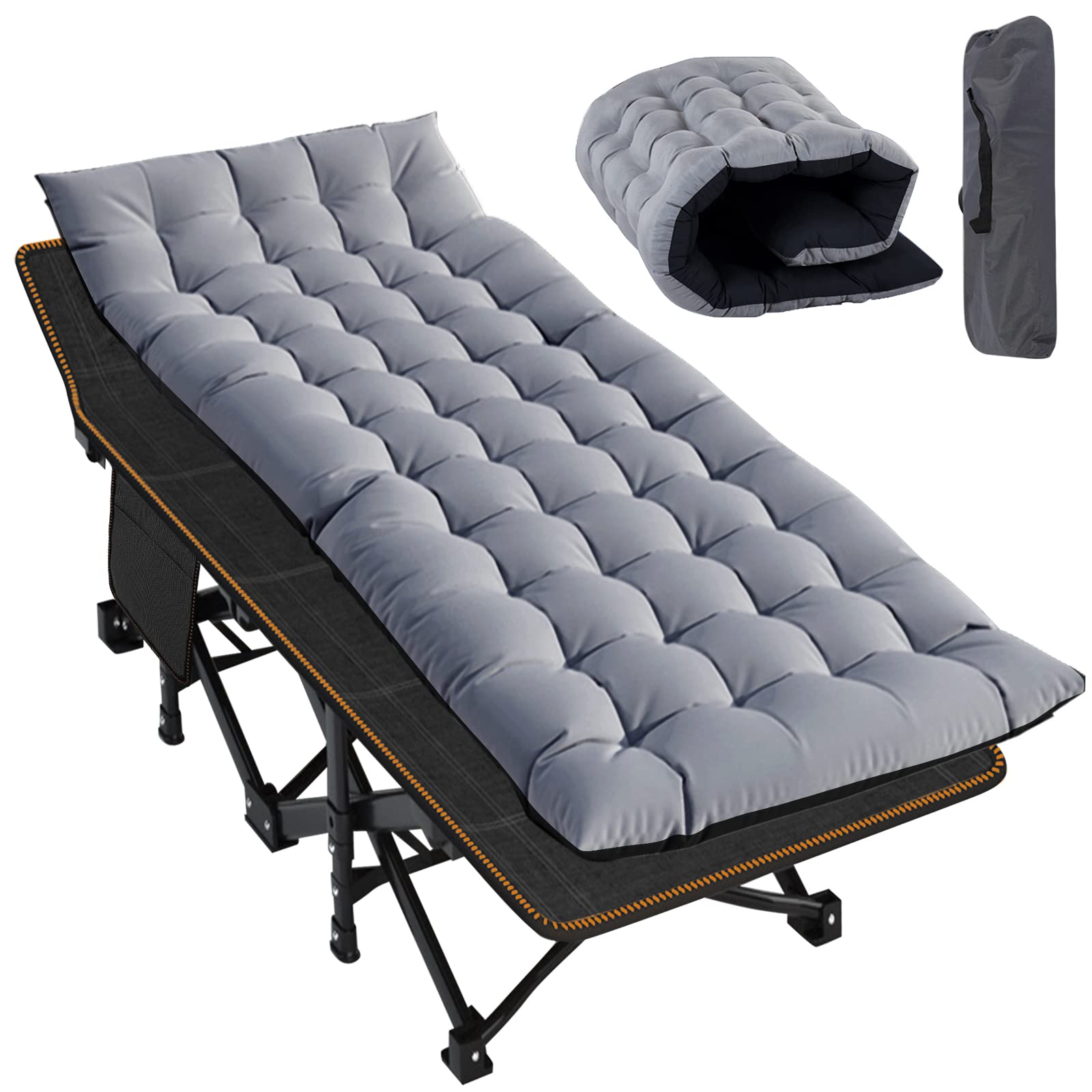 **MOPHOTO XXL Heavy Duty Folding Camping Cot for Adults - 78
