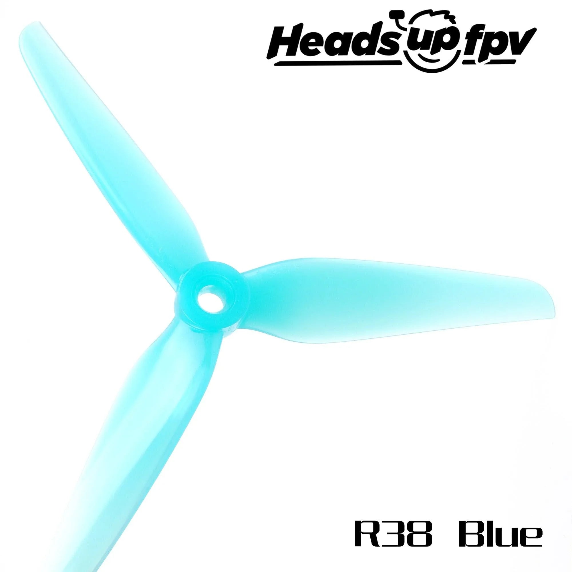 HQProp HEADSUP FPV R38 5.1x3.8x3 Racing Propeller - 8 Pack - High Performance Drone Propellers for FPV Racing and Freestyle Flying - Durable Carbon Fiber Blades for Smooth and Stable Flight
