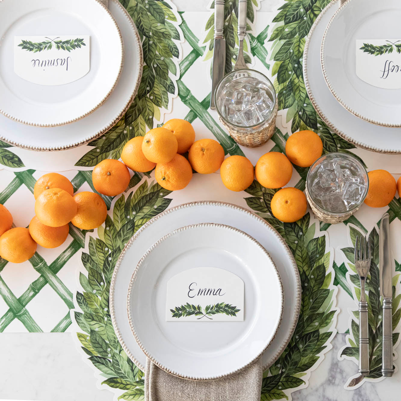 Eco-Friendly Green Lattice Table Runner - Decorative Lace Tablecloth for Dining Room, Kitchen, Wedding & Party Decor - Perfect for Farmhouse, Rustic & Boho Home Decor