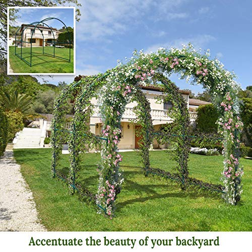 Heavy-Duty Camel Greenhouse Replacement Frame for Outdoor Large Hot Garden House - Supports Climbing Plants, Flowers & Vegetables (6.5'x7'x7.2') - Perfect for Vine Crops, Vertical Gardening & Backyard Greenhouses
