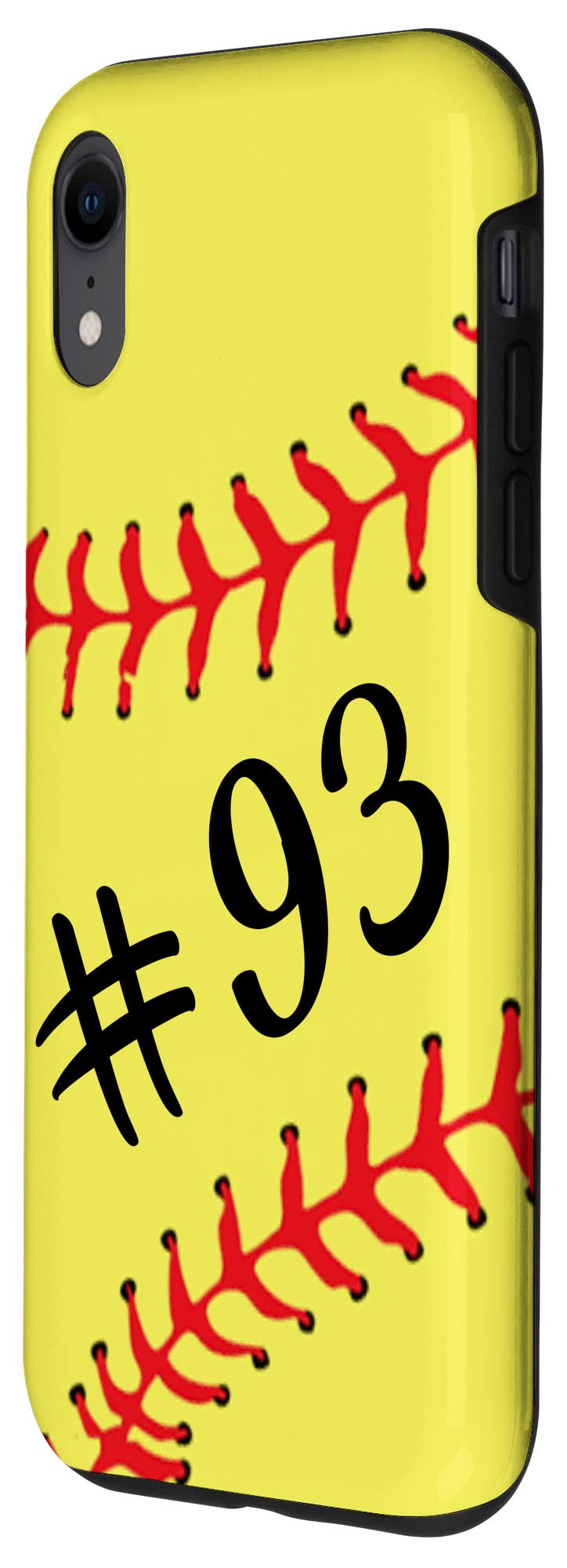 iPhone XR Case - Custom #93 Softball Player Jersey Design - Perfect Gift for Baseball & Softball Fans - Durable Protective Phone Cover for Sports Enthusiasts
