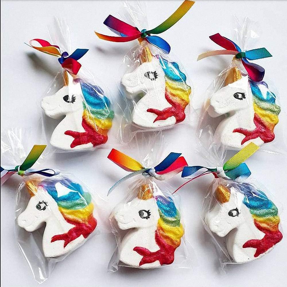 6-Cavity Unicorn Soap Molds & Bath Bomb Molds - Silicone Unicorn Head Cupcake Mold for Baking, Candy, Resin, Jelly, Chocolate - Perfect for DIY Crafts, Kids Baking Supplies & Party Treats