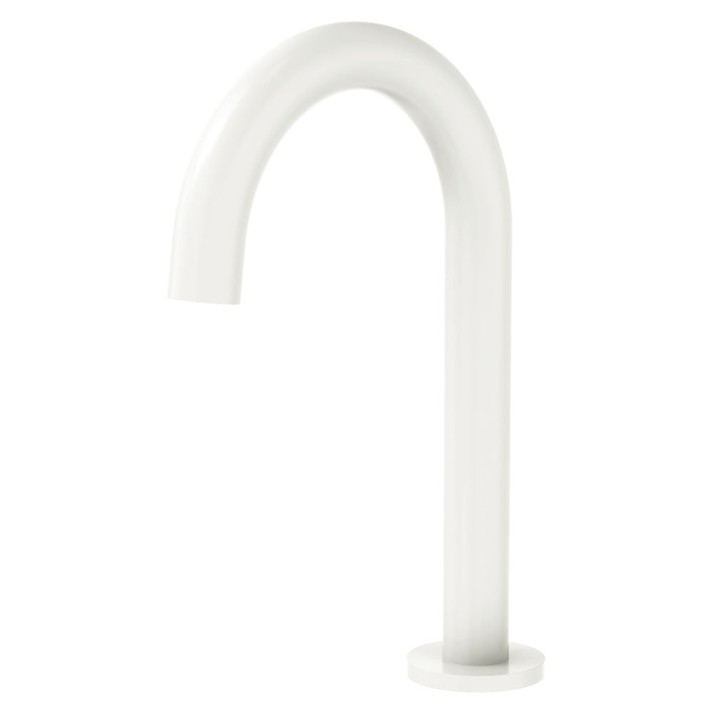 Fienza 228111MW Kaya Matte White Bathroom Faucet - Basin Sink Mixer Tap for Modern Home & Bathroom Renovation