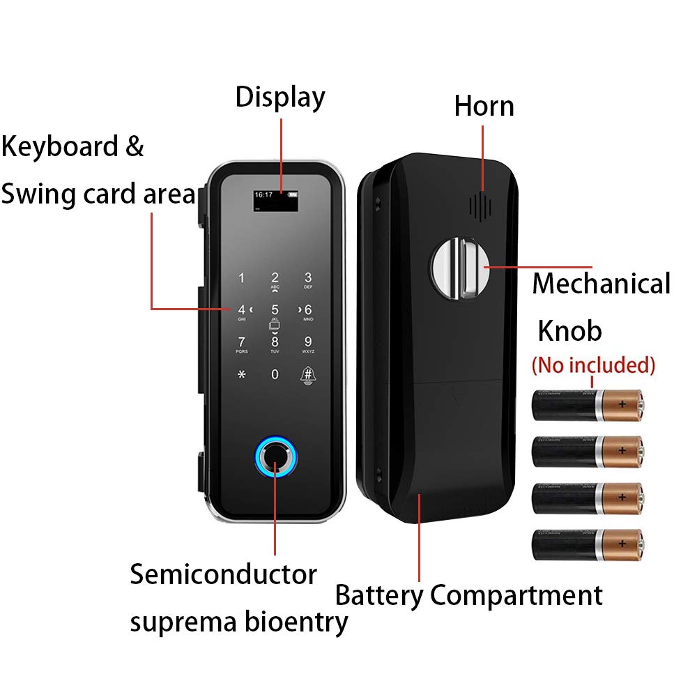 Smart Keyless Entry Door Lock with Fingerprint & Keypad - Digital Smart Lock for Home, Office & Airbnb - Secure & Convenient Access Control for Front Door, Apartment & Business