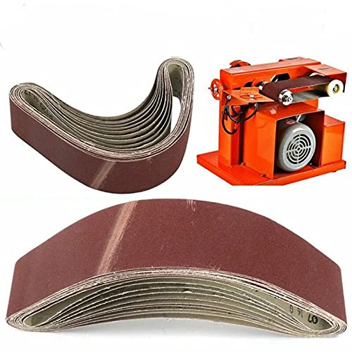 10Pcs/Set Aluminum Oxide Sanding Belts 40-1000 Grits, 50x686mm Abrasive Wood Grinding Sander Tools for Woodworking, Metal Polishing & DIY Projects (40/60/80/120/240 Grit Set)