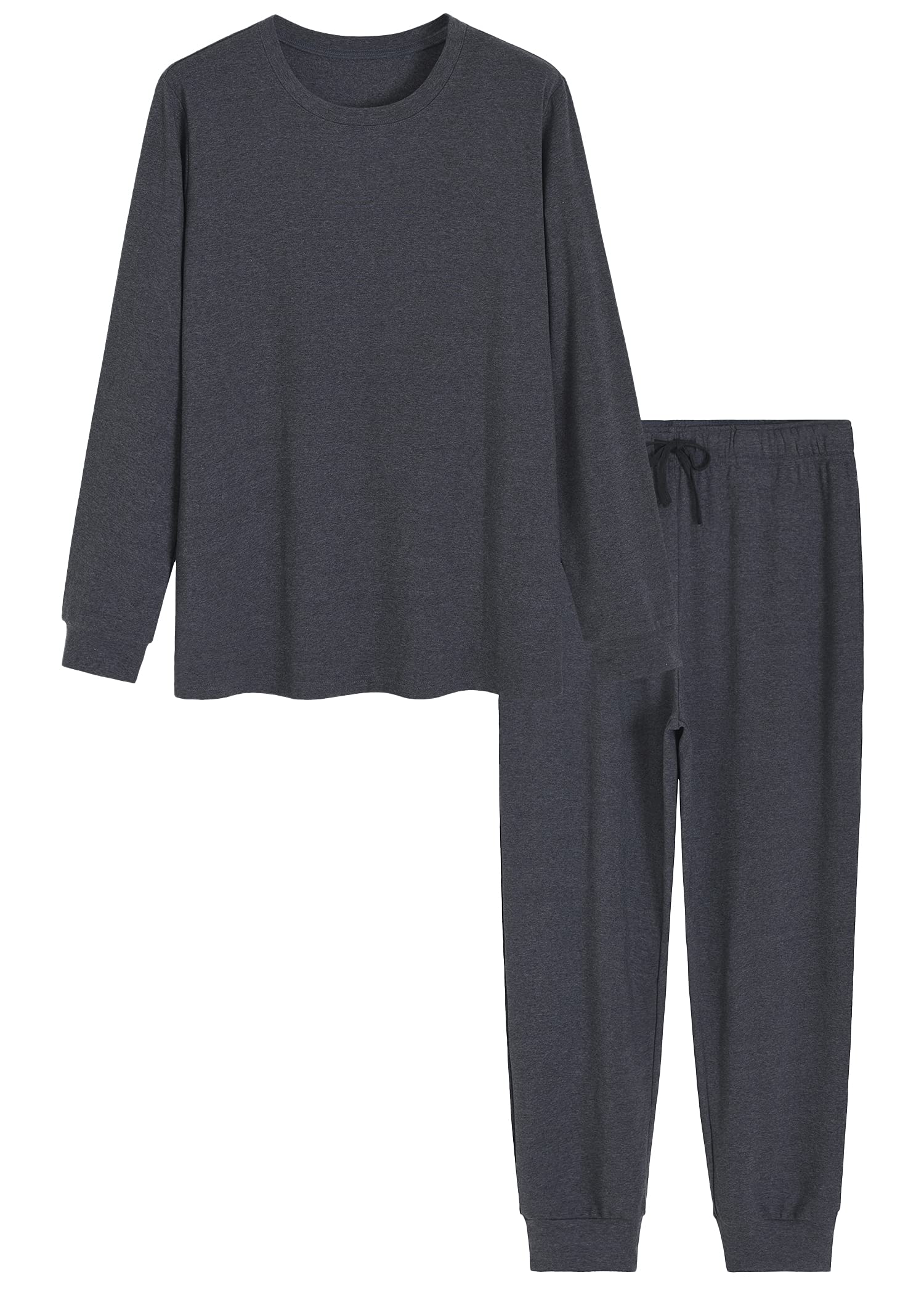 Latuza Men's Long Sleeve Sleepwear Set - Soft Cotton Pajama Top & Jogger Pants for Sleeping, Lounging & Relaxing at Home | Comfortable Nightwear for Men