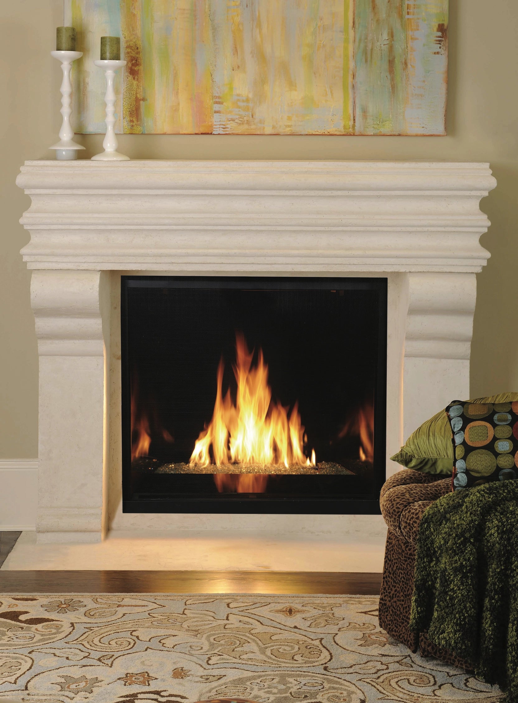 40 Inch Direct Vent Contemporary Gas Fireplace - Modern Heating Solution for Living Rooms & Bedrooms - DRC6340