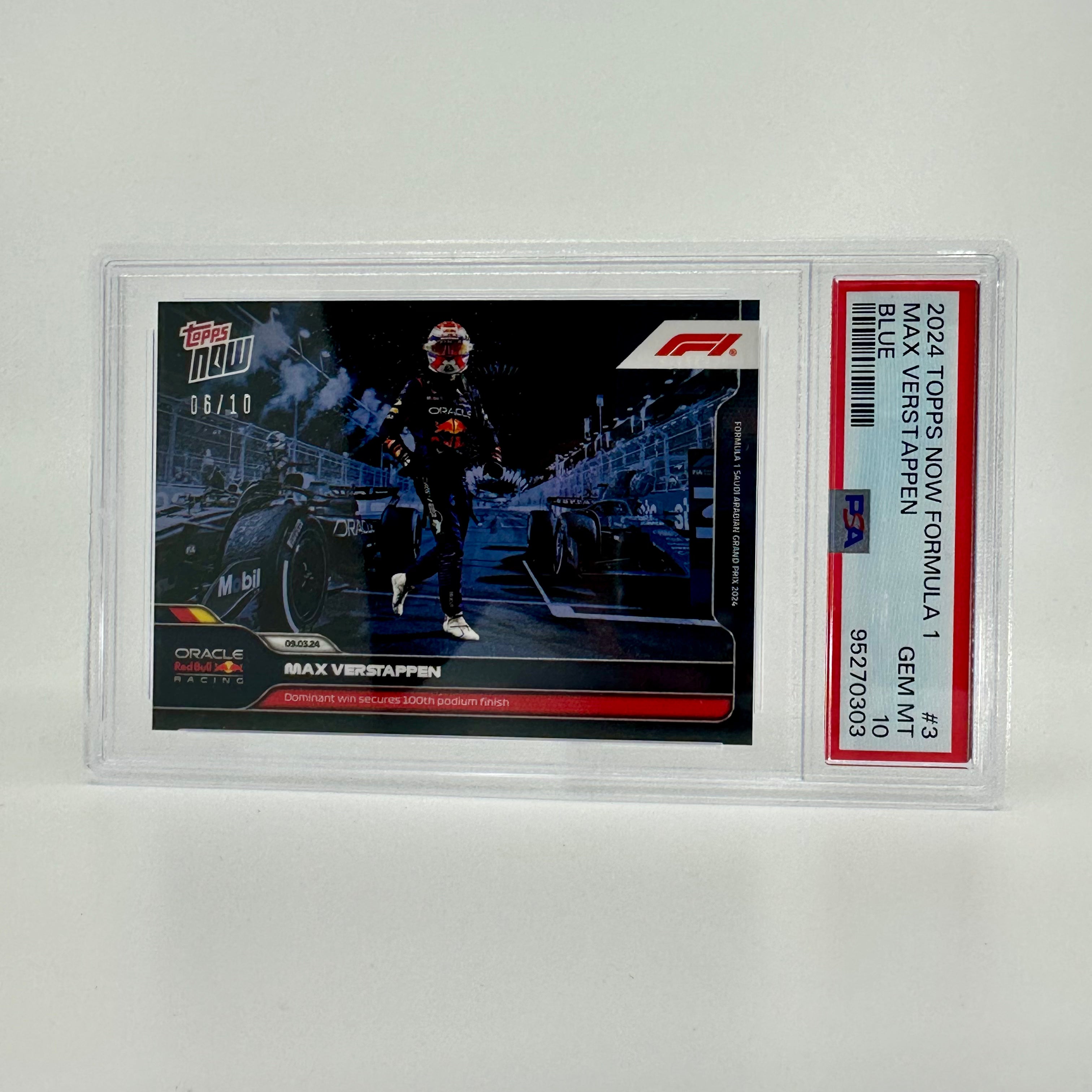 PSA 10 Graded 2006 Max Verstappen #3 Blue Rookie Card - Perfect for F1 Collectors, Racing Memorabilia Displays & Sports Card Investments