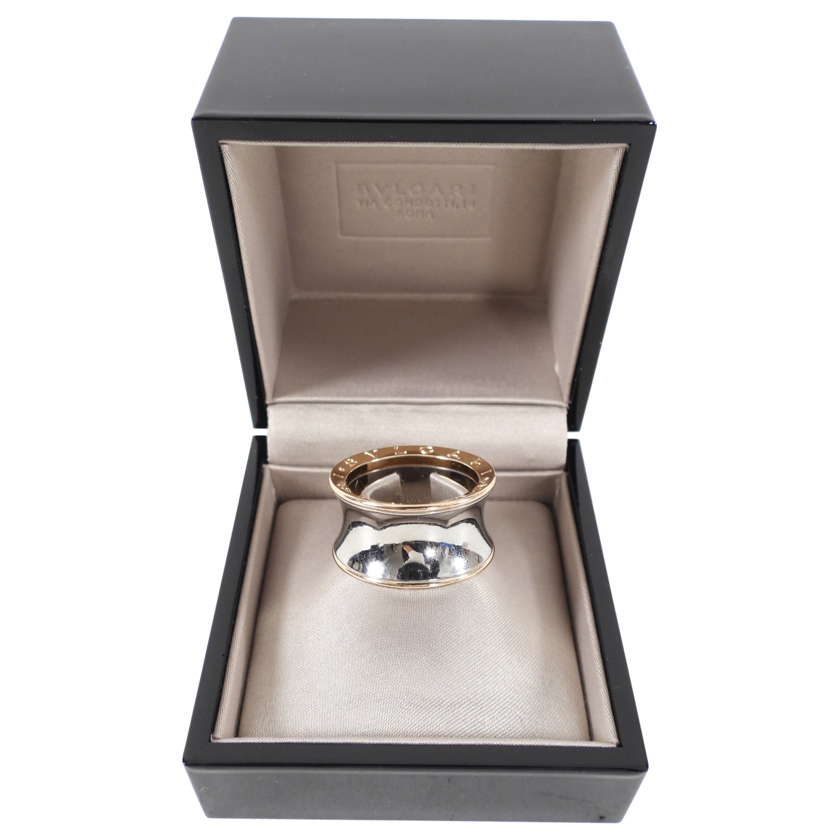 Bulgari B Zero 1 Anish Kapoor Ring - 18k Rose Gold & Stainless Steel, Size 9 1/4 (US 60) - Luxury Jewelry for Special Occasions & Gifts