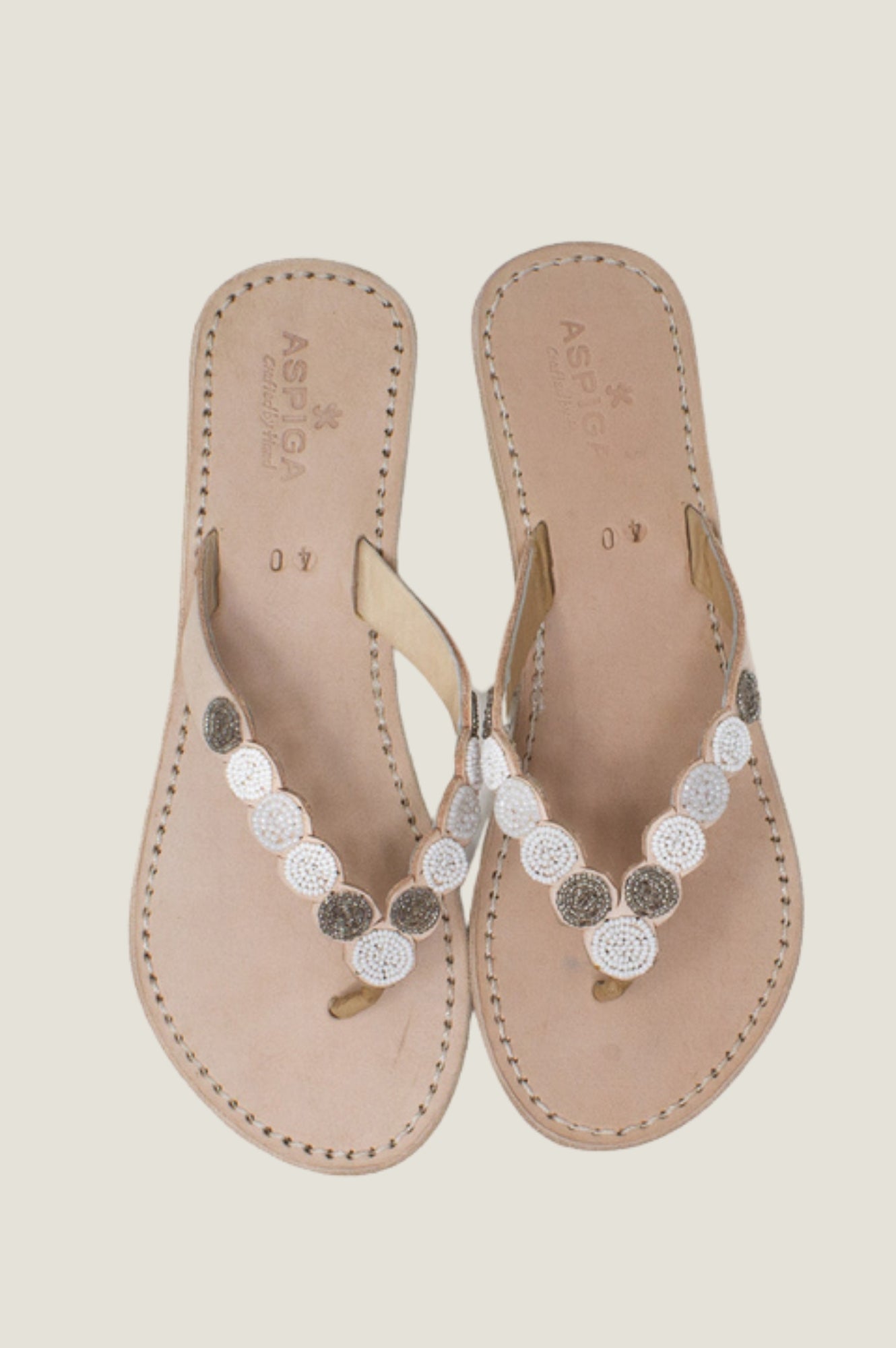 Mini Disc Sandals for Women - Comfortable White & Silver Gladiator Sandals | Perfect for Beach, Vacation, and Summer Outfits