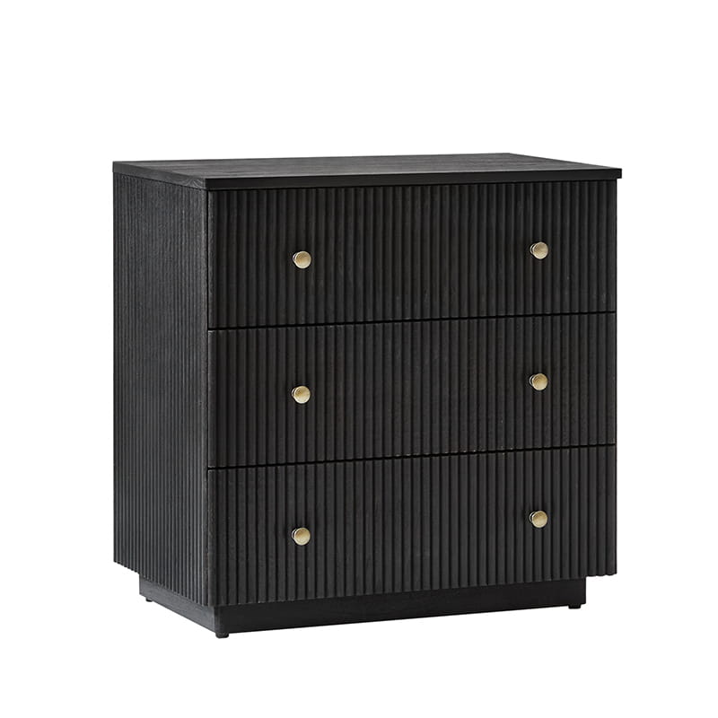 Camille 100% Solid Wood Nightstand with Drawers - Bedside Table for Bedroom, Living Room & Office - Rustic Home Furniture with Storage Space