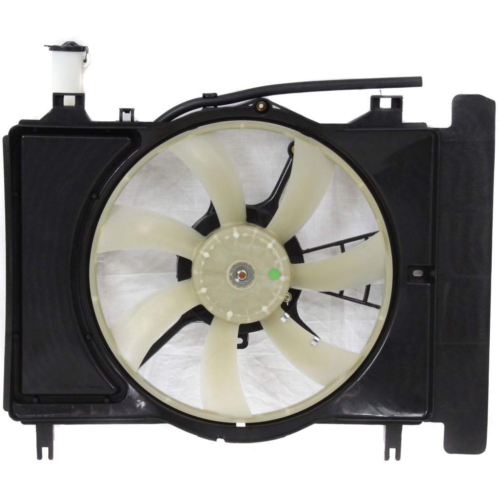 2007-2018 Toyota Yaris Radiator Cooling Fan Replacement - Single Fan Compatible with Hatchback & Sedan Models (Part# TO3110149, 1671121110) - Perfect for Engine Overheating Prevention & Summer Driving