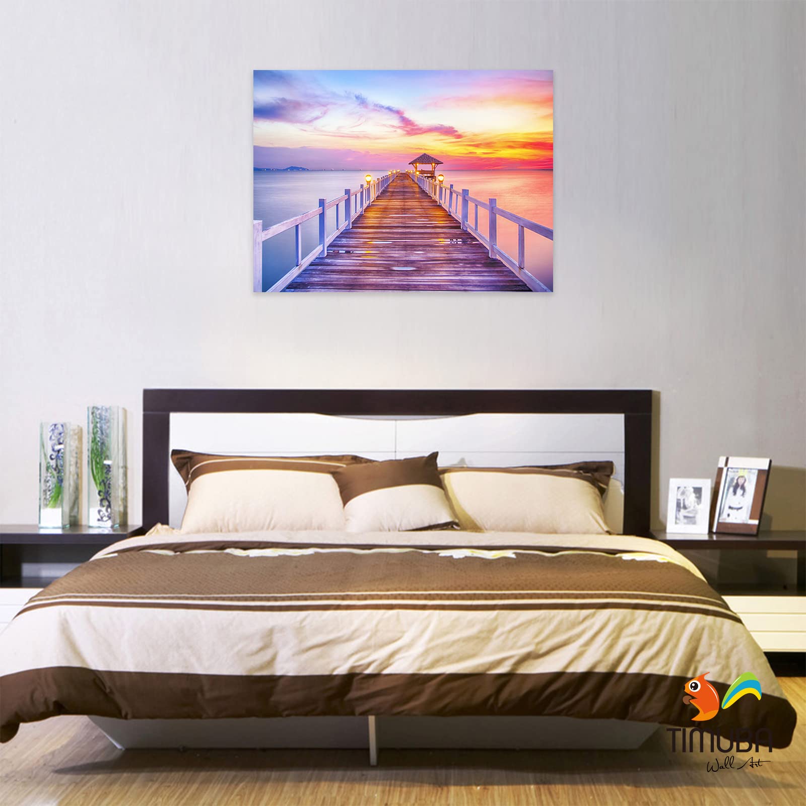 32x48 Inches Canvas Wall Art - Beach Sunset Hawaii Coastal Decor for Bathroom & Living Room | Perfect for Home, Office & Vacation Rental Wall Decoration