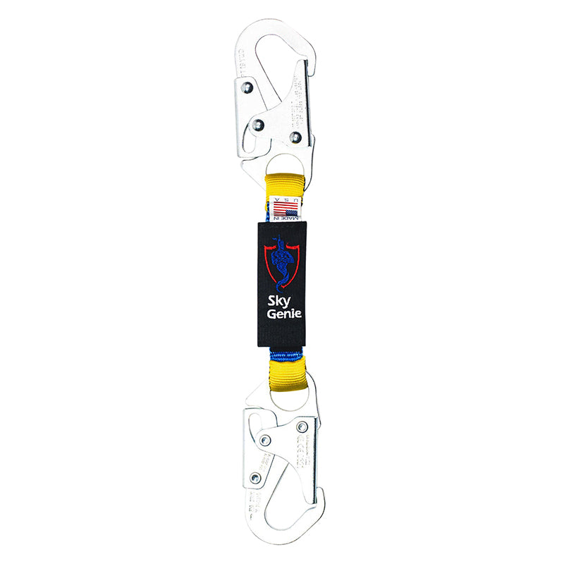 Sky Genie Lanyard - 1 Inch Heavy Duty Webbing with 2 Double Locking Snaps - 16 Inch Adjustable Length - Perfect for ID Badges, Keys & Work Safety Gear