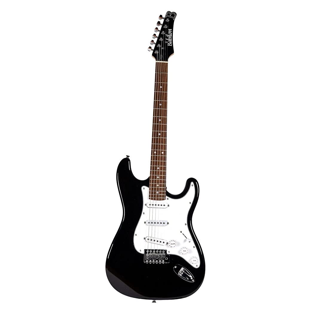 Babilon Electric Guitar - Professional Solid Body Guitar with Humbucker Pickups, Black Finish | Perfect for Rock, Blues & Stage Performances