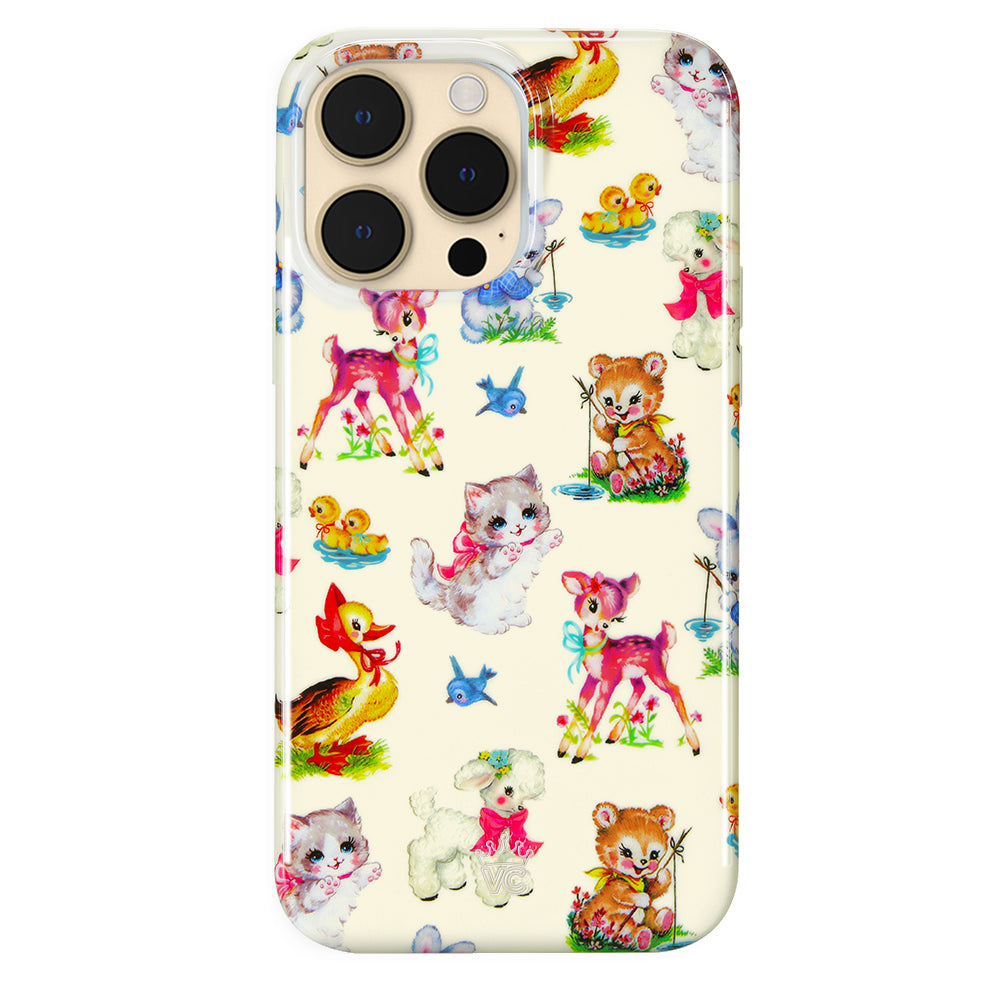 Cute Baby Animals iPhone Case - Durable Protective Cover for iPhone 12/13/14/15 Pro Max - Perfect Gift for Animal Lovers & Kids (Home, School, Travel)