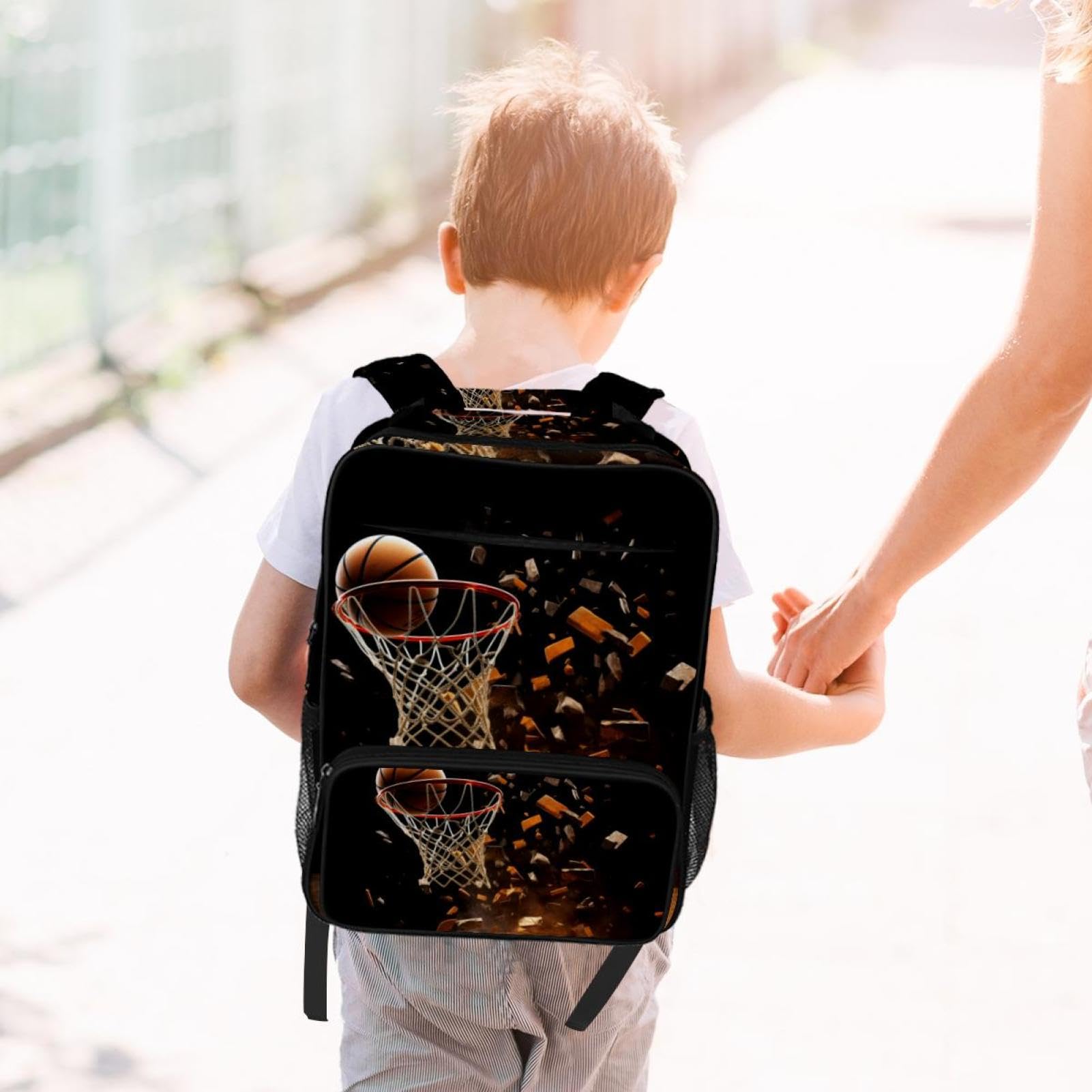 Stylish Unisex Travel Backpack for Women & Men - Durable Basketball Sports Backpack with USB Charging Port - Perfect for Gym, School, Hiking & Daily Commute