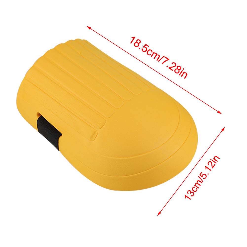 Non-Slip Work Knee Pads - Heavy Duty Gardening, Construction & Lawn Care Knee Protection - Comfortable & Durable Yellow Knee Guards for Outdoor Activities, Flooring Work & DIY Projects