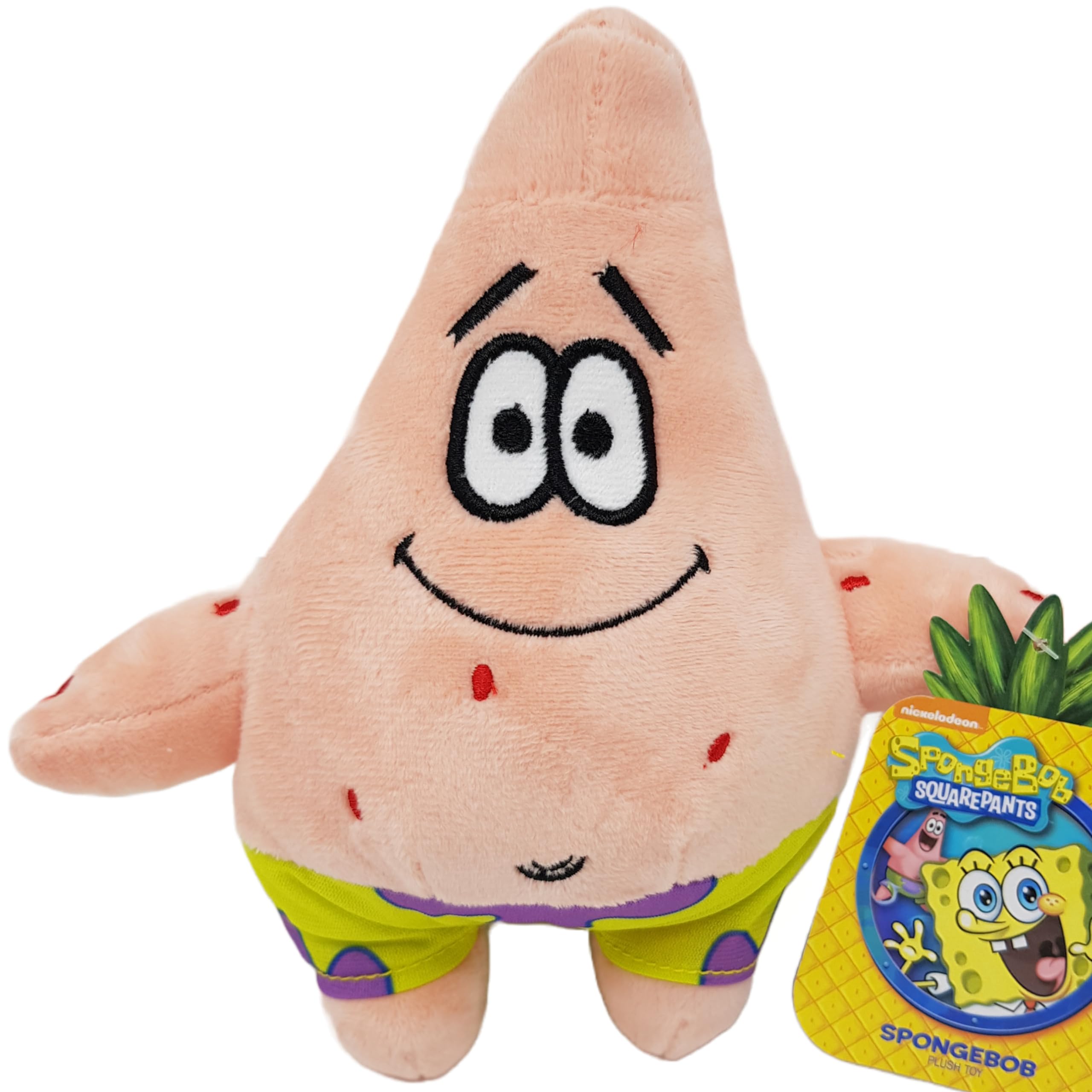 SpongeBob SquarePants Patrick Star 24cm Plush Toy - Soft Stuffed Animal for Kids, Collectors & SpongeBob Fans | Perfect for Bedroom Decor, Birthday Gifts & TV Show Merchandise
