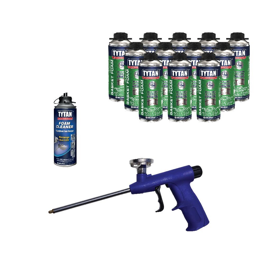 High-Temperature Gasket Insulating Foam Sealant Kit - 14 oz Aerosol Can with Dispensing Gun - Perfect for HVAC, Automotive & Home Appliance Repairs