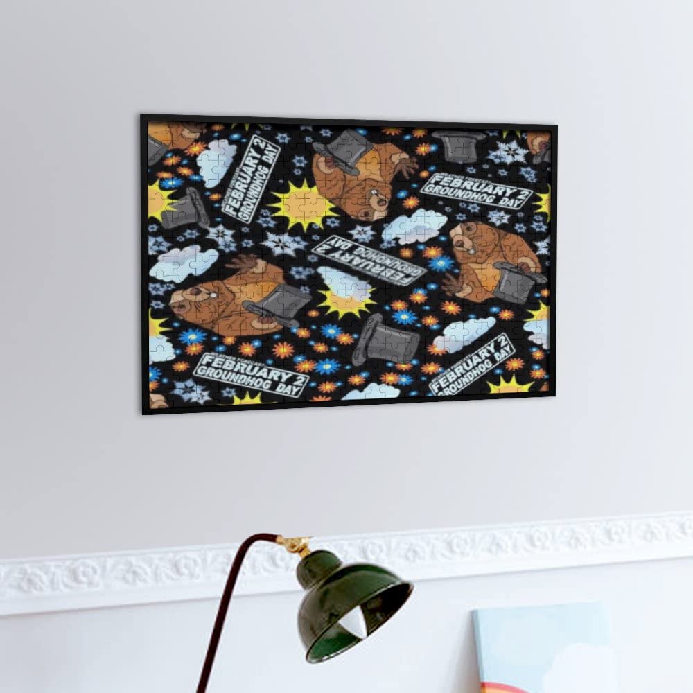 500-Piece Happy Groundhog Day Jigsaw Puzzle - Fun Family Game for Adults, Teens & Kids | Creative Gift Idea for Puzzle Lovers | Perfect for Family Game Nights, Classroom Activities & Holiday Gifts
