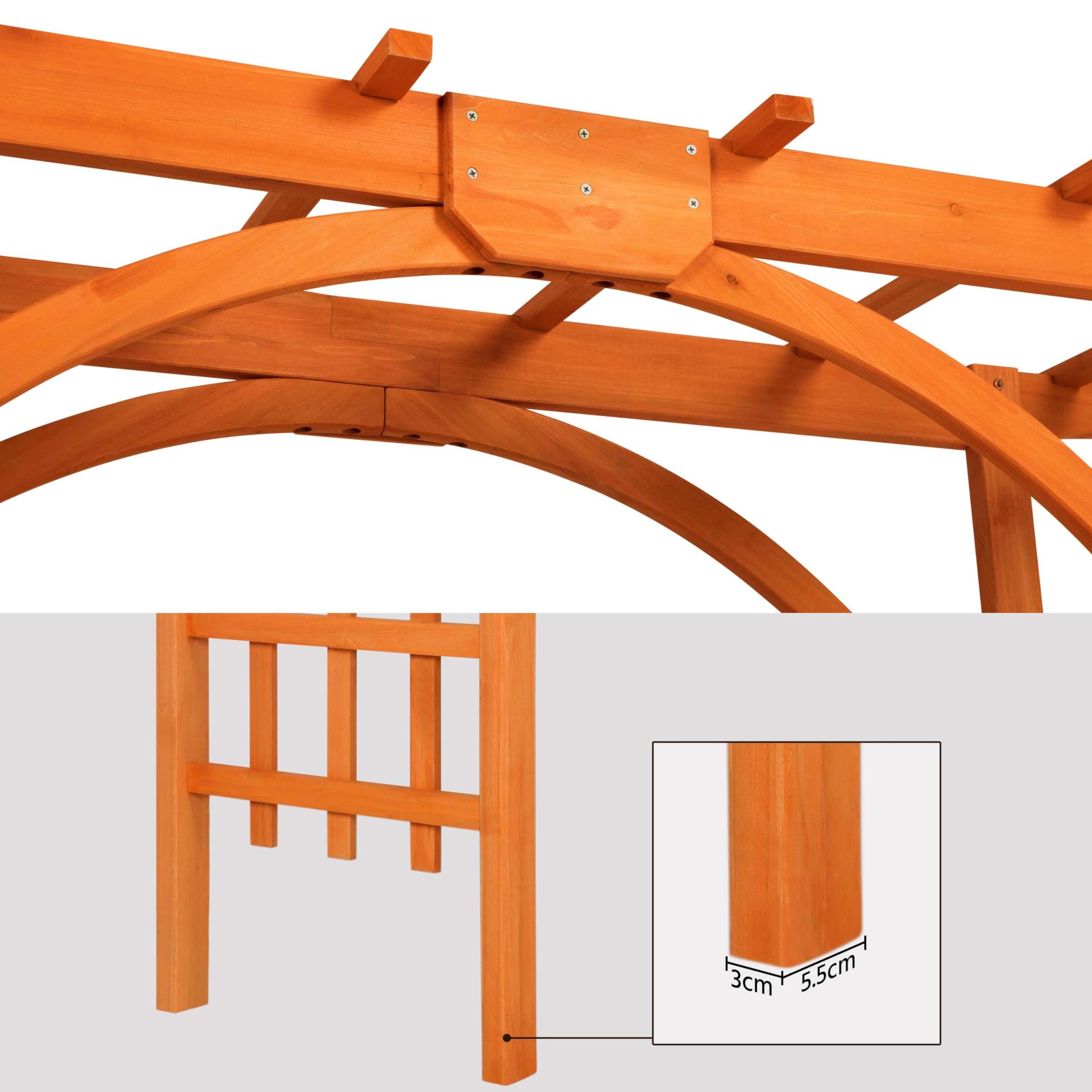 Yaheetech 85 Inch Brown Wooden Garden Trellis - Outdoor Climbing Plant Support for Roses, Vines & Flowers - Perfect for Garden, Yard, Patio & Backyard Landscaping