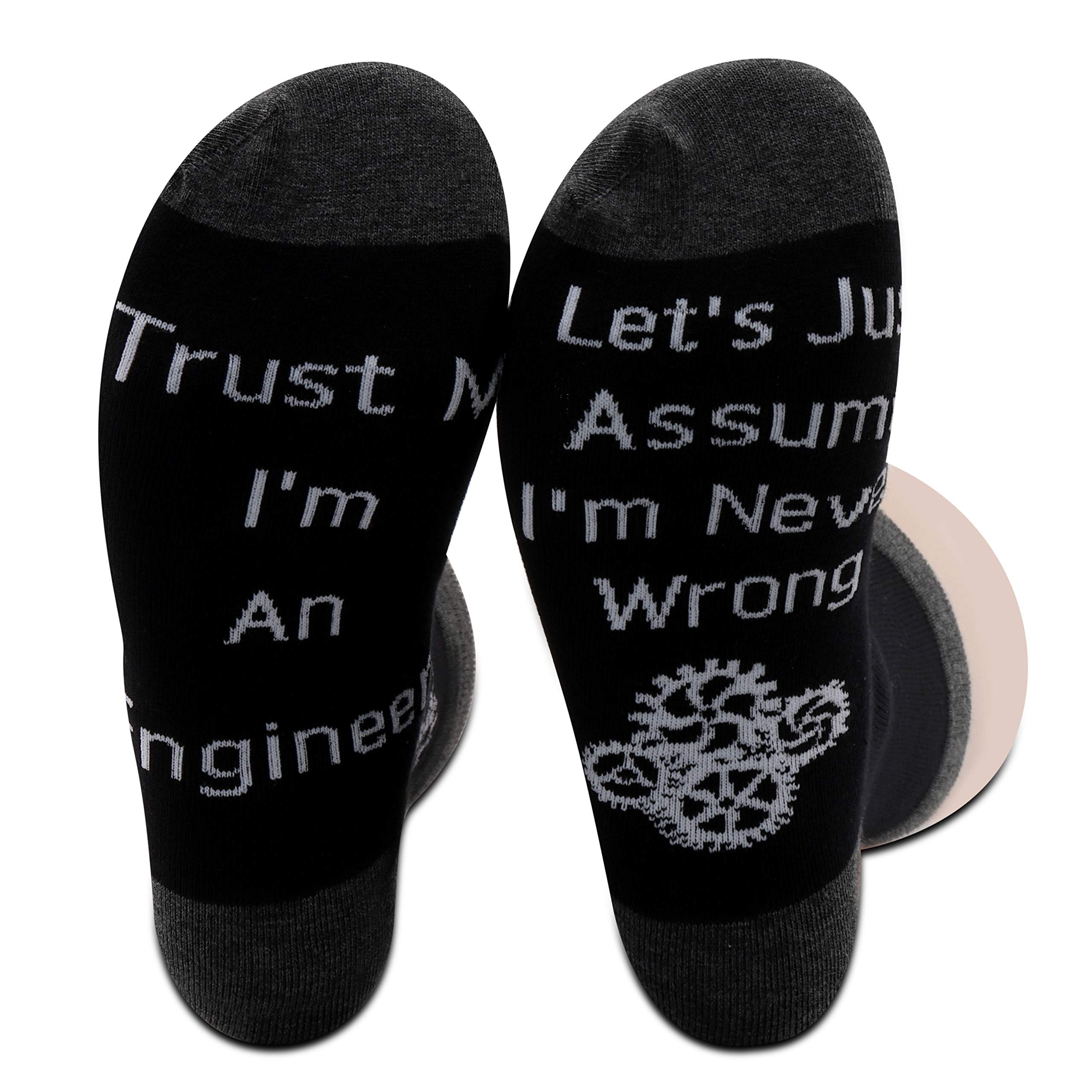 PXTIDY 2 Pairs Engineer Socks - Funny Mechanical Engineering Gifts for Men & Women - Trust Me I'm an Engineer Socks - Perfect for Engineers, Graduation Gifts & STEM Professionals