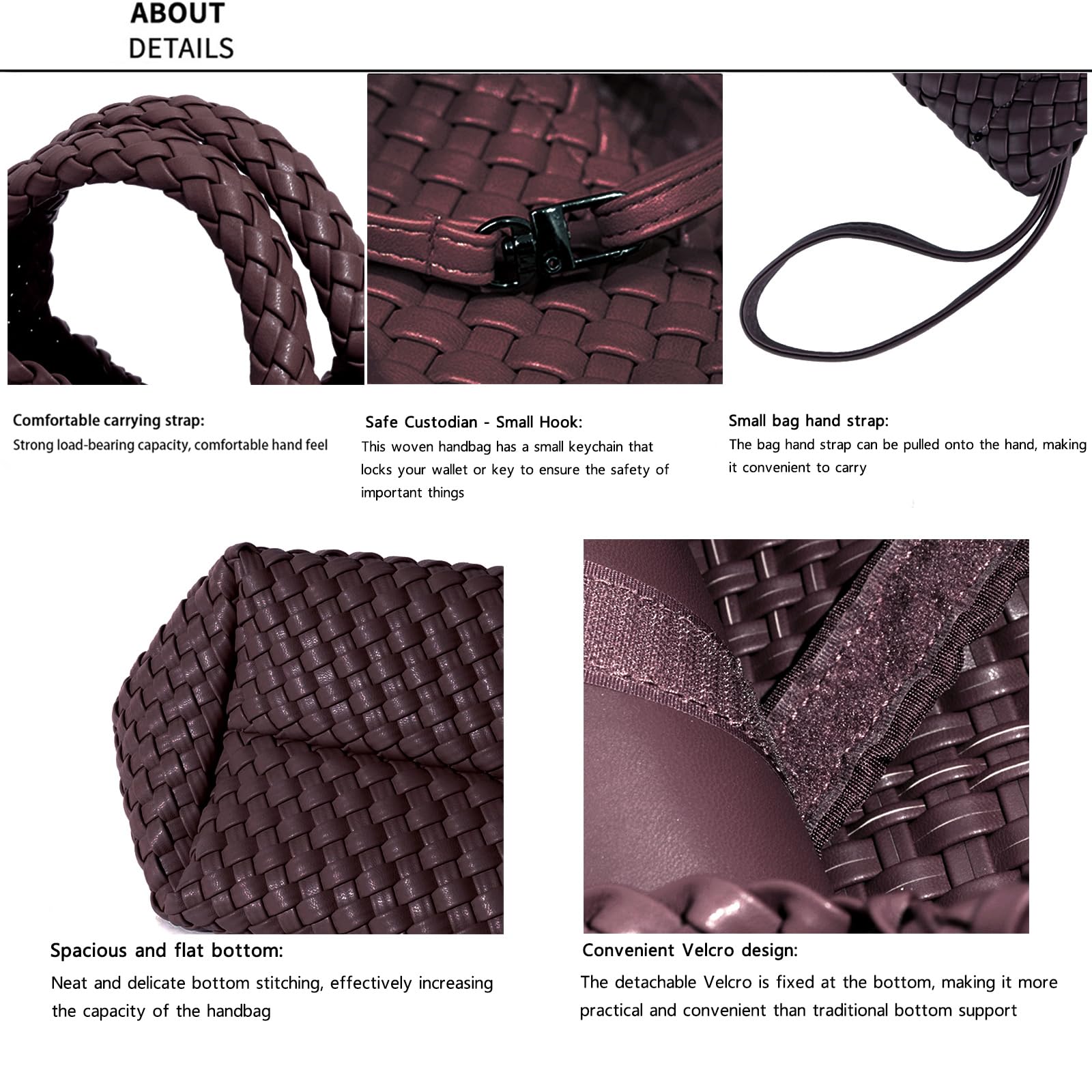 JINMANXUE Women's Fashion Woven Tote Bag - Large Capacity Shopper Shoulder Bag for Travel, Work & Daily Use | Stylish Handbag & Purse for Women