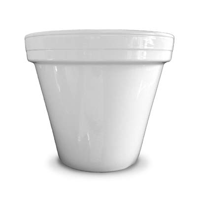 4.5 x 3.75 Inch White Powder Coated Ceramic Plant Pots - Set of 16 Small Indoor Flower Planters for Home Decor, Office Desk, Windowsill, Succulents & Herbs