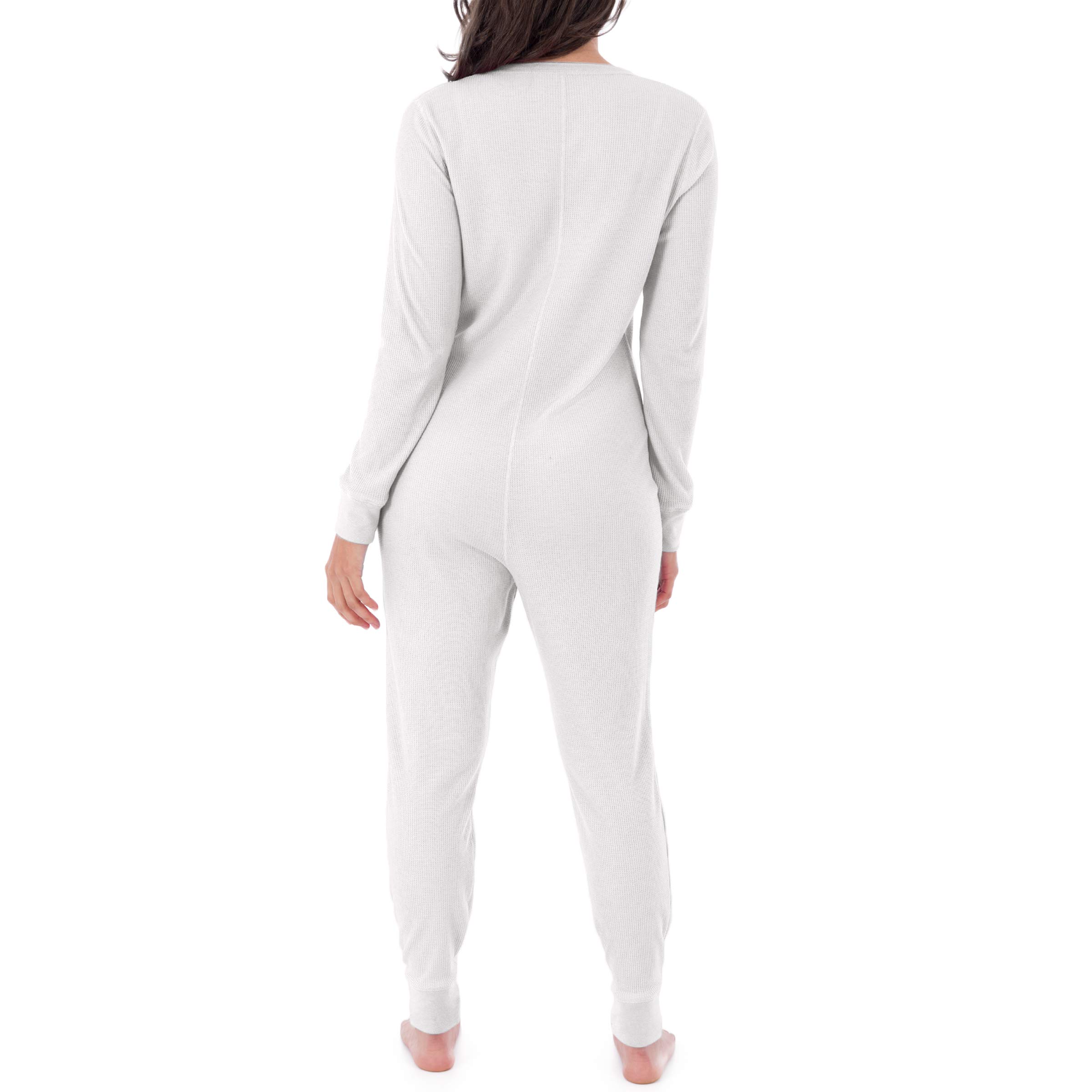 Fruit of the Loom Women's Micro Waffle Premium Thermal Union Suit - Warm One-Piece Underwear for Winter, Cold Weather & Outdoor Activities