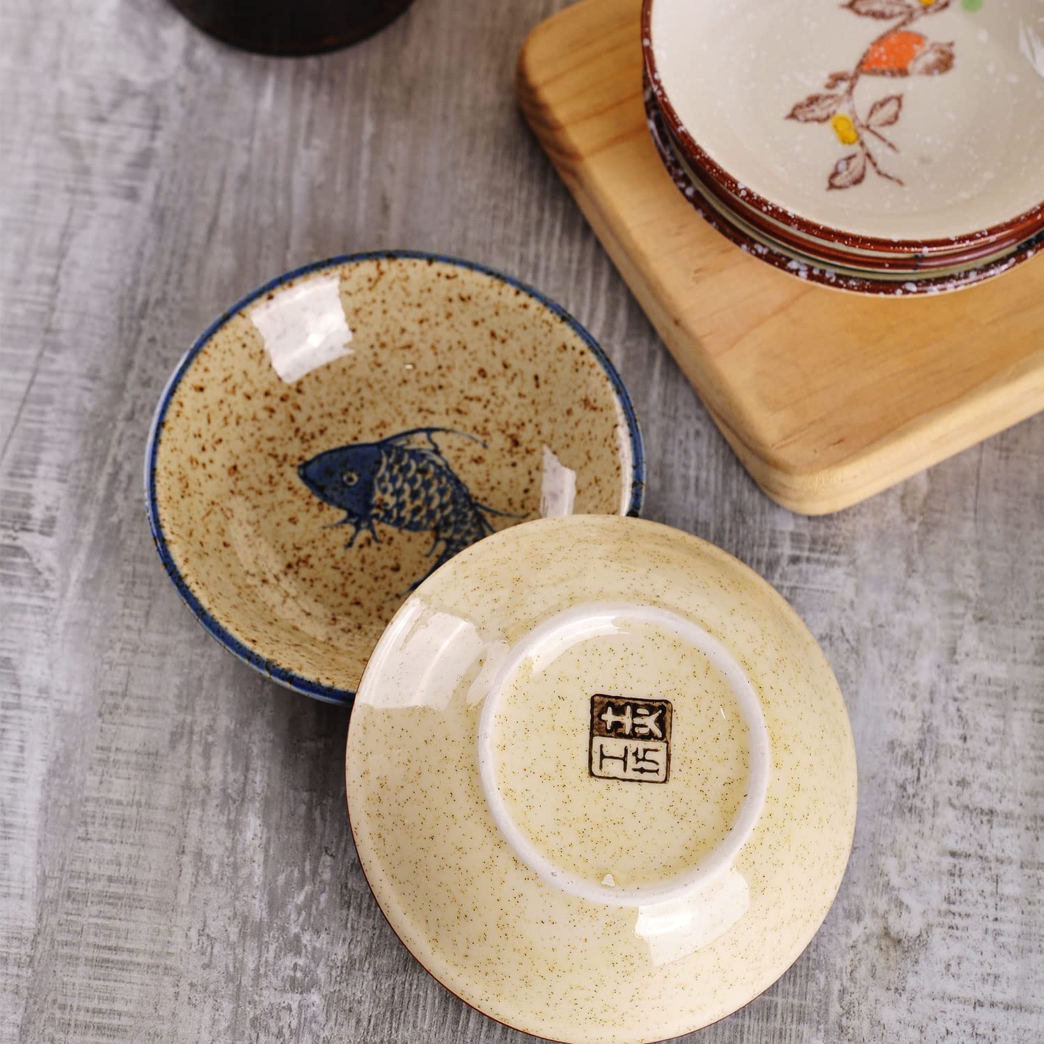 Japanese Retro Porcelain Side Dish Set - 5 Ceramic Bowls for Soy Sauce, Dipping & Seasoning | Perfect for Sushi, Ramen & Asian Dining Decor