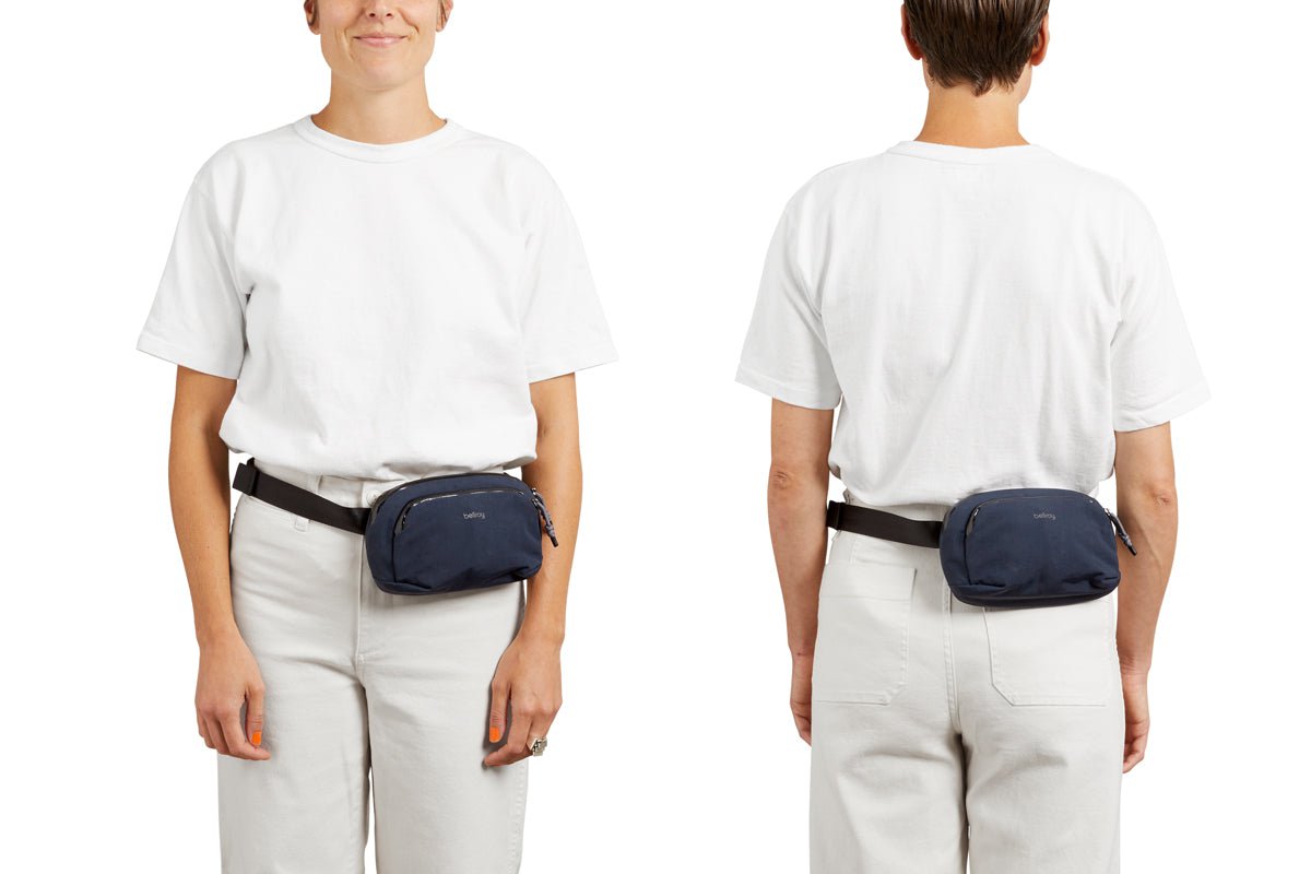 Bellroy Venture Hip Pack 1.5L - Water-Resistant Waist Bag for Travel, Hiking & Everyday Use - Compact Crossbody Fanny Pack with Adjustable Strap (Black)