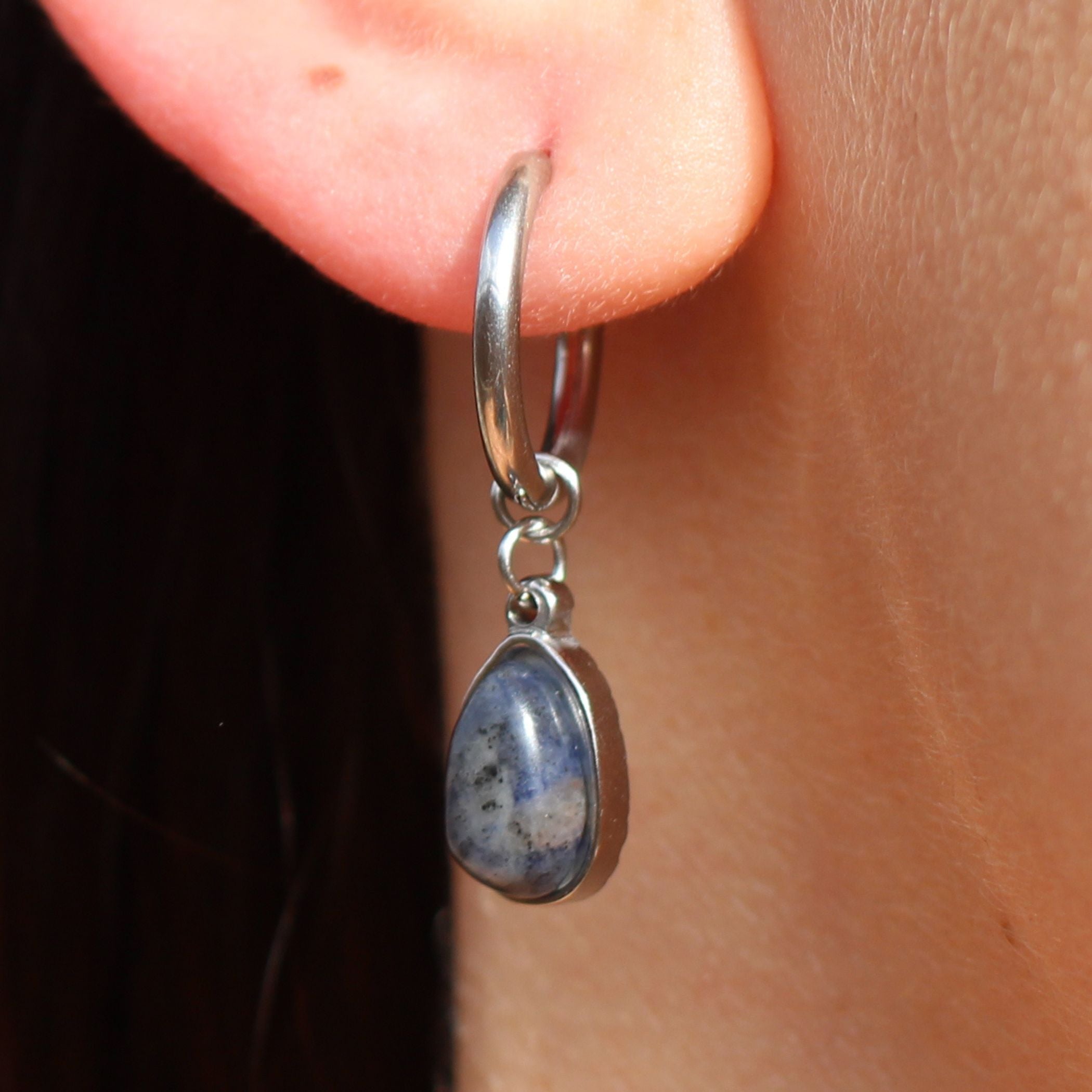 Blue Aventurine Drop Earrings for Women - Handmade Gemstone Dangle Earrings for Everyday Wear & Special Occasions