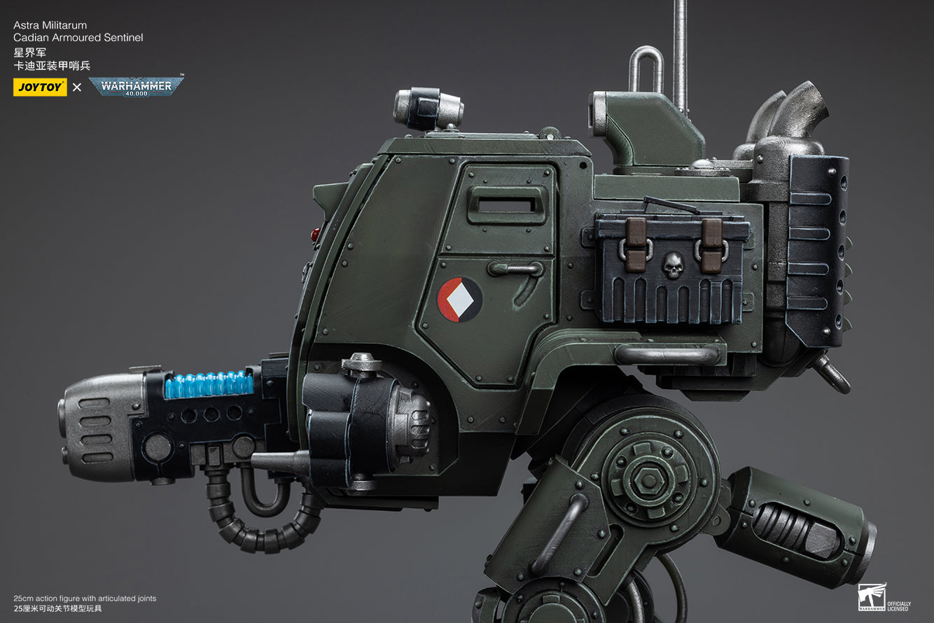 JOYTOY 1/18 Scale Warhammer 40K Action Figure - Astra Militarum Cadian Armoured Sentinel Collectible Model for Display & Wargaming Scenes