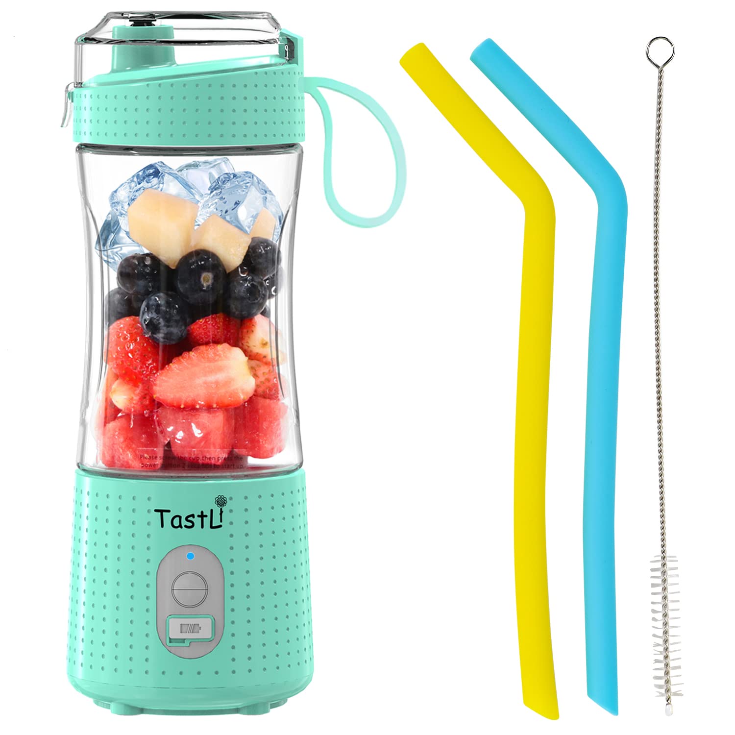 Portable Mini Blender for Smoothies, Juice & Shakes - USB Rechargeable Cordless Personal Blender (Sky Blue) | Perfect for Travel, Gym, Office & Home Use