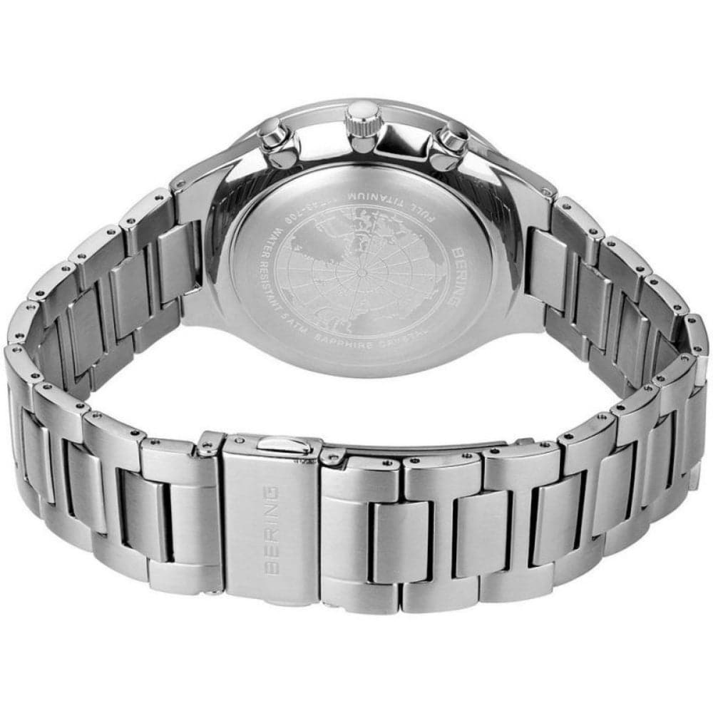 Bering Chronograph Silver Stainless Steel Men's Watch 11743-709 - Luxury Dress Watch for Business & Formal Occasions