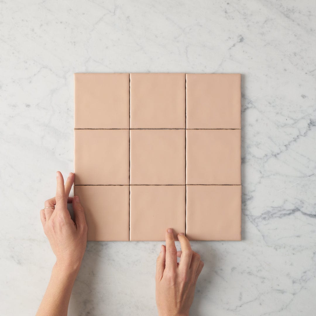Premium Newport Matte Clay Small Square Tile - Natural Stone Look for Kitchen Backsplash, Bathroom Walls & Fireplace Accents