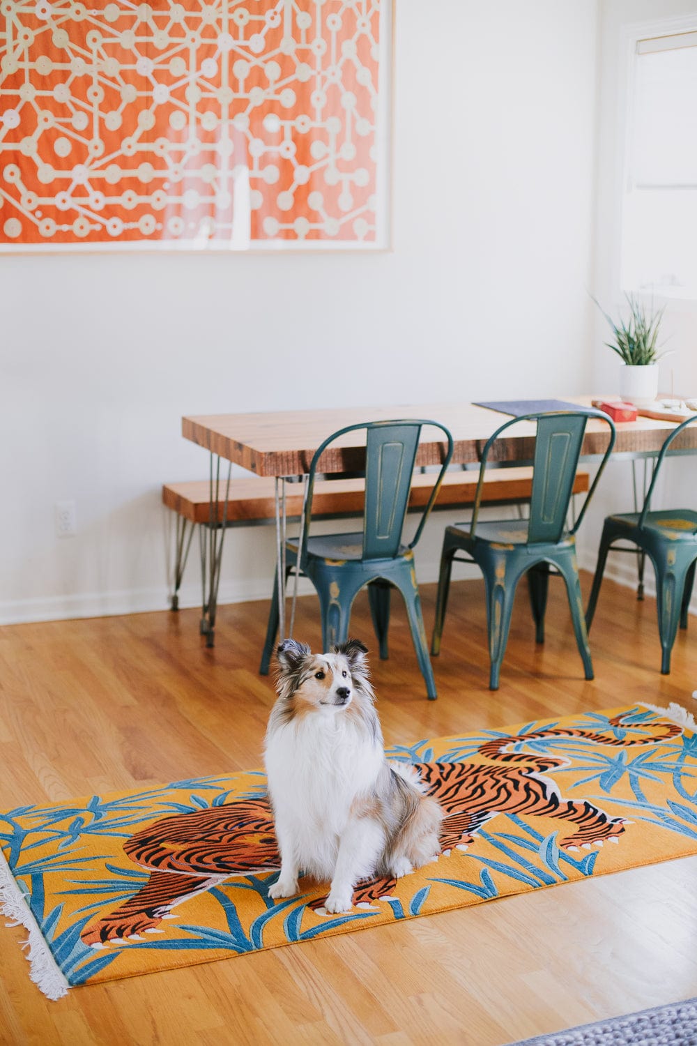 Handmade Contemporary Tibetan Tiger Rug - Authentic Wool Carpet for Home Decor, Living Room, Bedroom & Office - Traditional Asian Design with Modern Style