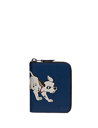 Coach Disney X Medium Zip Around Wallet With Dalmatian Print - Stylish Crossbody Wallet for Women, Perfect for Travel, Shopping & Everyday Use