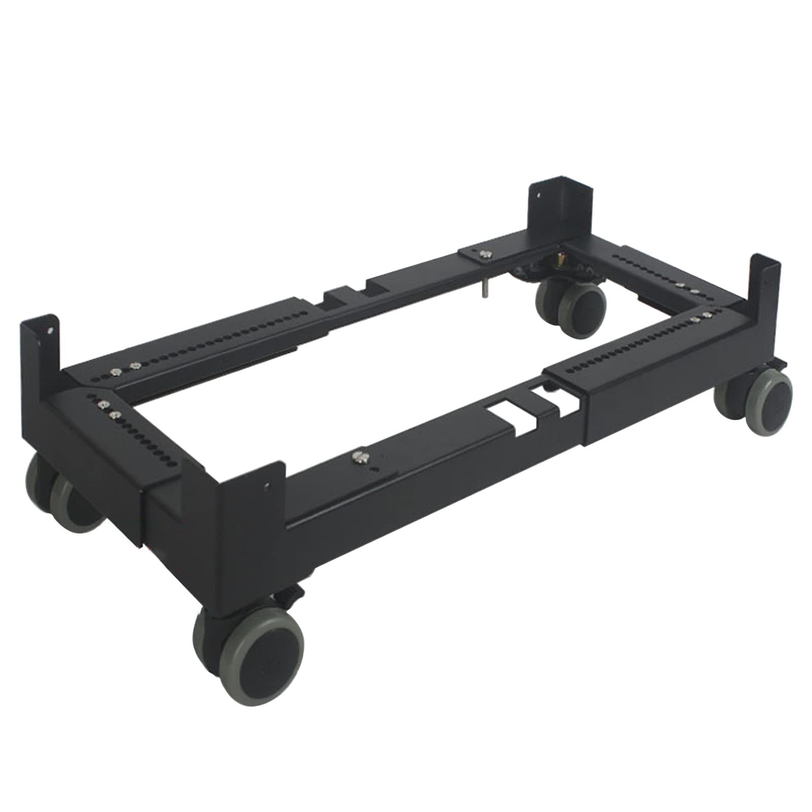 Adjustable Universal PC Floor Stand with 4 Silent Caster Wheels - Mobile Desktop Tower Computer Holder Cart for Home & Office - Ideal for Workspace Organization & Cable Management (Color: 1.2 Inch Silent Wheels)