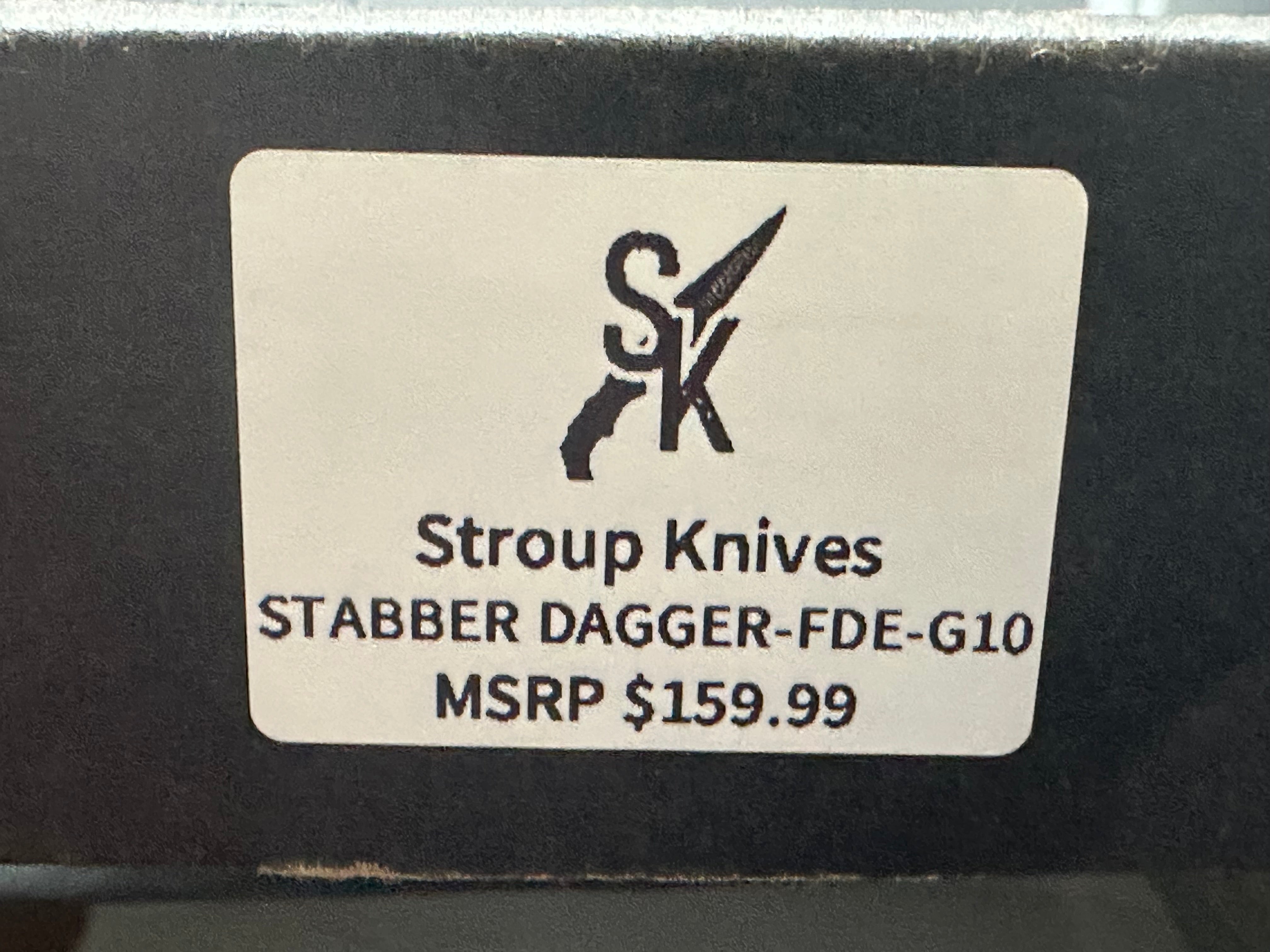 Stroup Knives SD1 Stabber Dagger Push Dagger - Tactical Self Defense Knife for Outdoor Survival, Camping & EDC | Compact Concealed Carry Blade with Sheath
