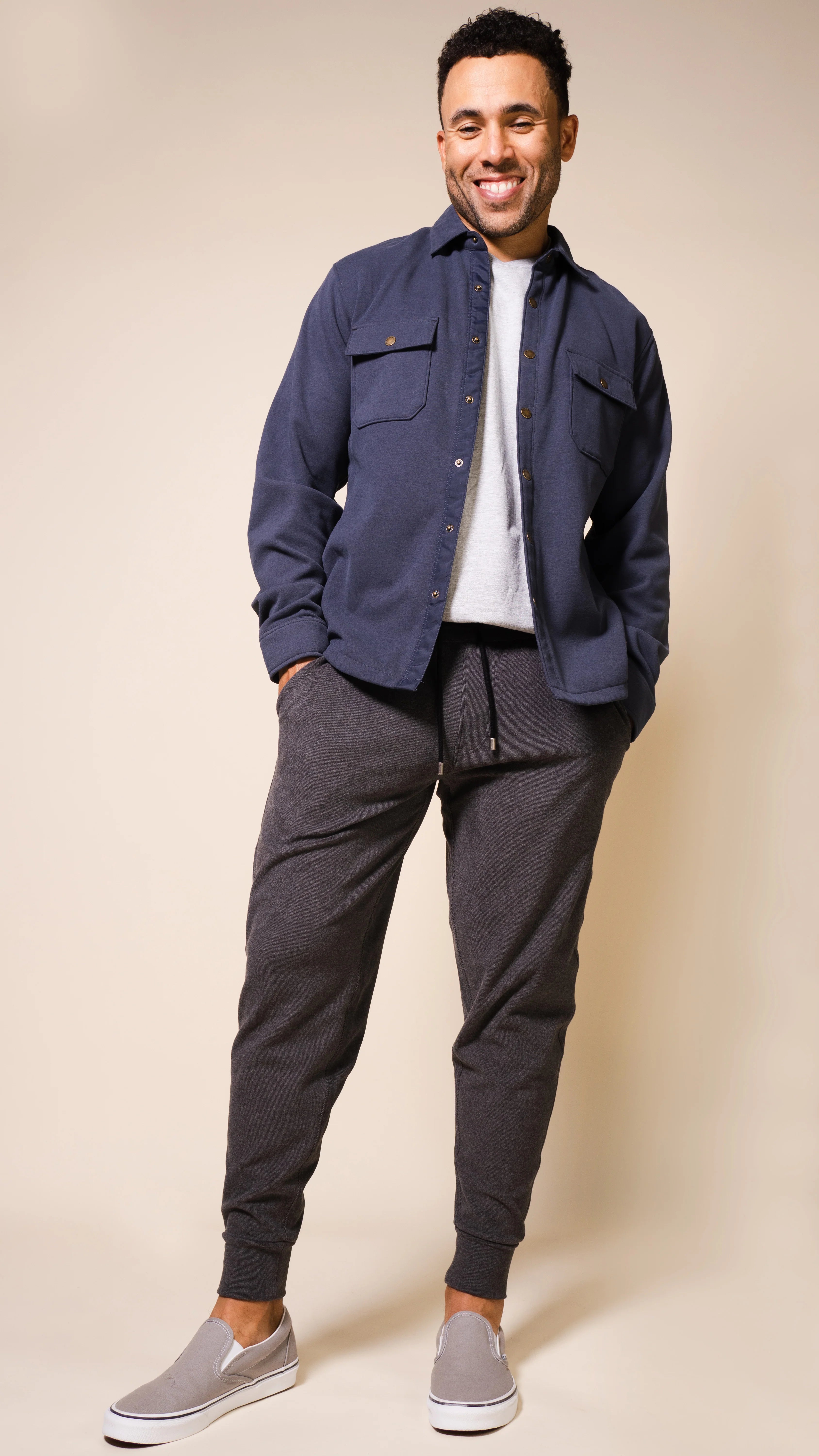Fundamental Coast Indigo Night Shirt Jacket - Lightweight Layering for Men & Women | Perfect for Casual Outings, Travel & Cool Evenings