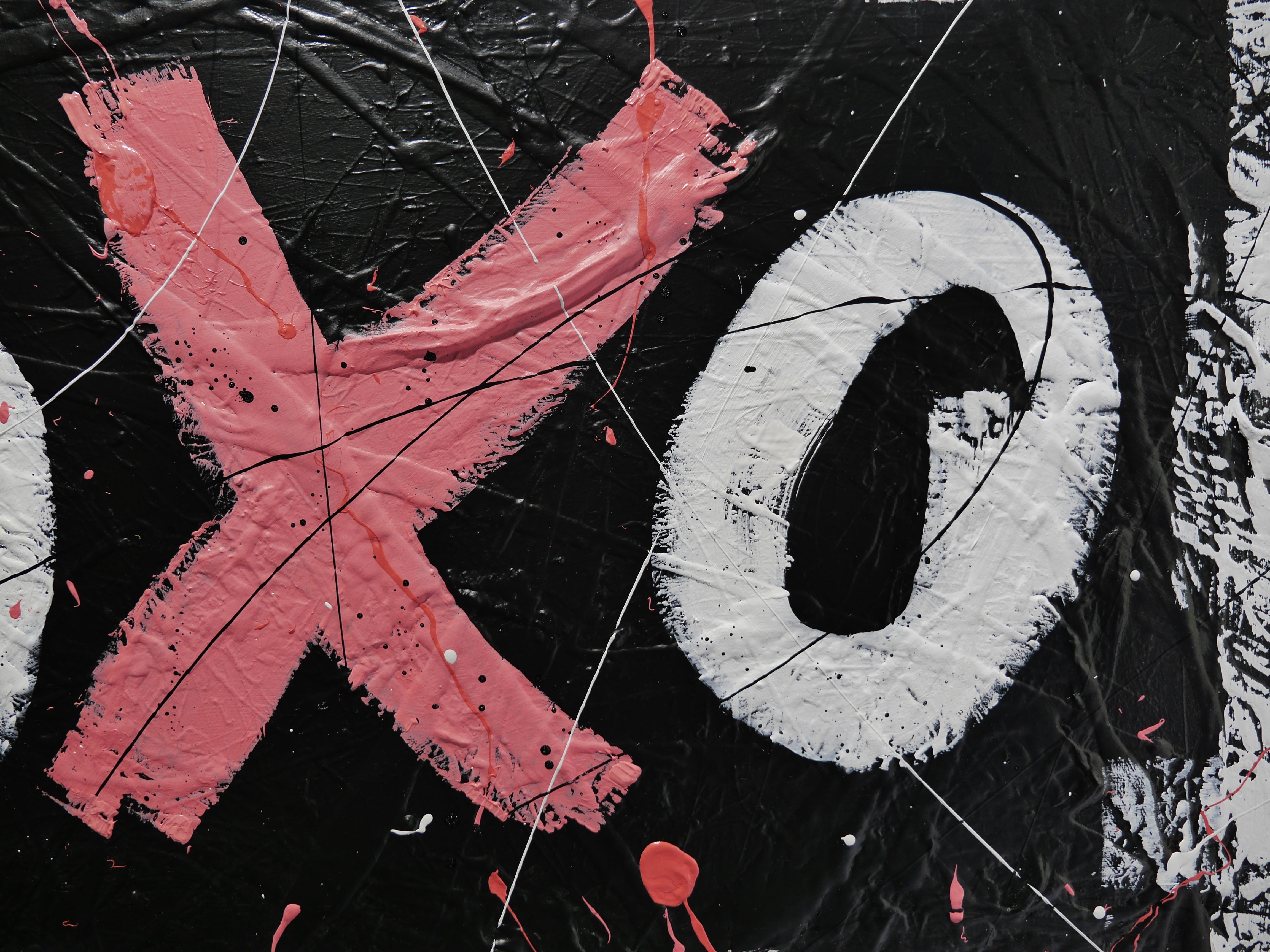 Free Lovin 190cm x 100cm Textured Urban Pop Art Canvas Painting - Modern Wall Decor for Living Room, Bedroom & Office