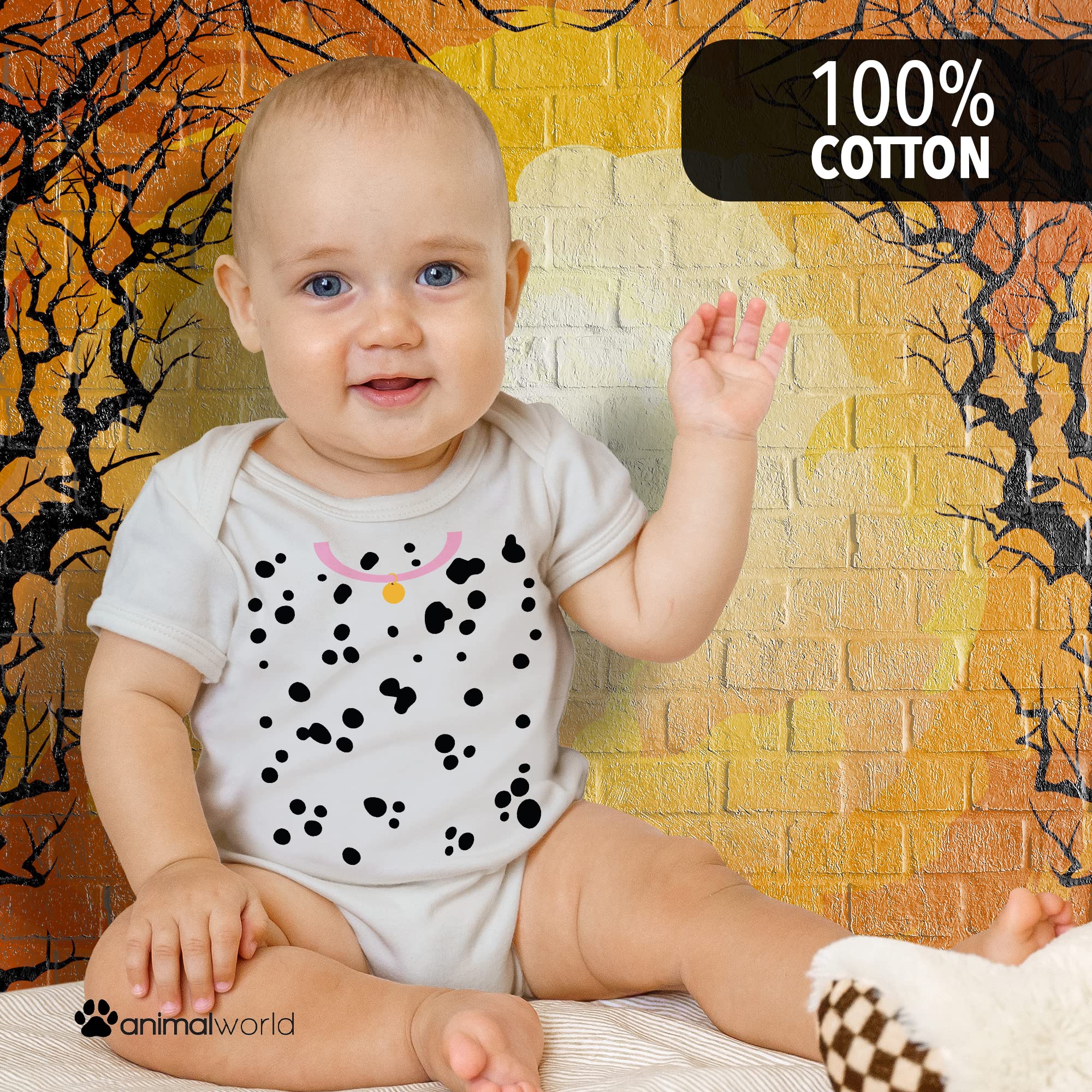 Halloween Dalmatian Puppy Costume - Soft Baby One-Piece Outfit for Infants & Toddlers | Perfect for Halloween Parties, Trick-or-Treating & Photo Shoots