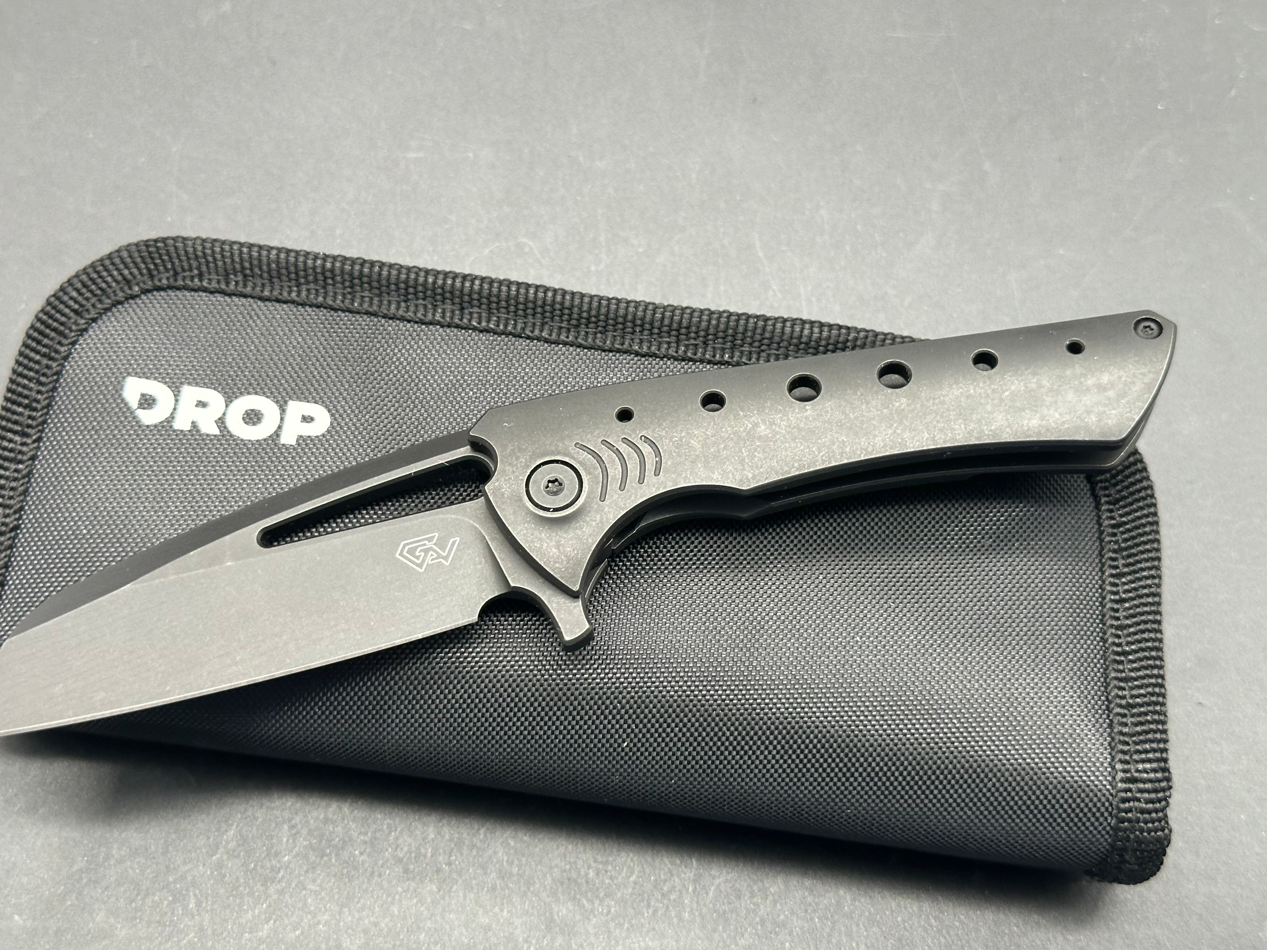 Gavko Nurse Black Titanium Folding Pocket Knife - EDC Utility Tool for Camping, Hiking & Outdoor Adventures