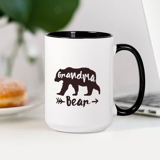 Grandma Bear Ceramic Coffee Mug 15 oz (444 ml) - Cute & Durable for Hot Drinks, Perfect for Tea, Coffee, Hot Chocolate - Ideal Gift for Grandmothers, Mothers Day, Birthday & Family Gatherings
