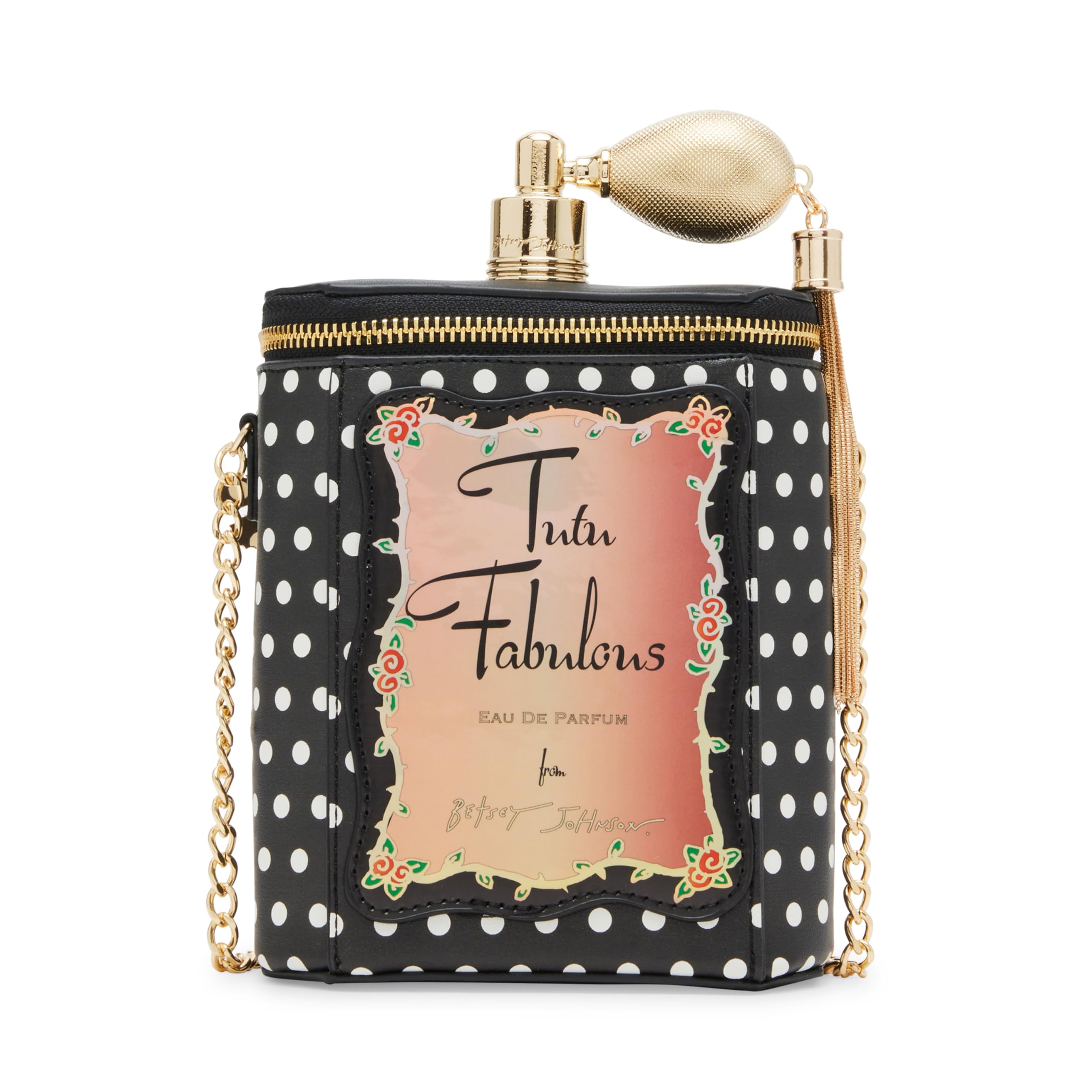 Betsey Johnson Puttin On The Spritz Crossbody Bag for Women - Stylish Multi-Color Small Shoulder Purse - Perfect for Parties, Date Nights & Everyday Use