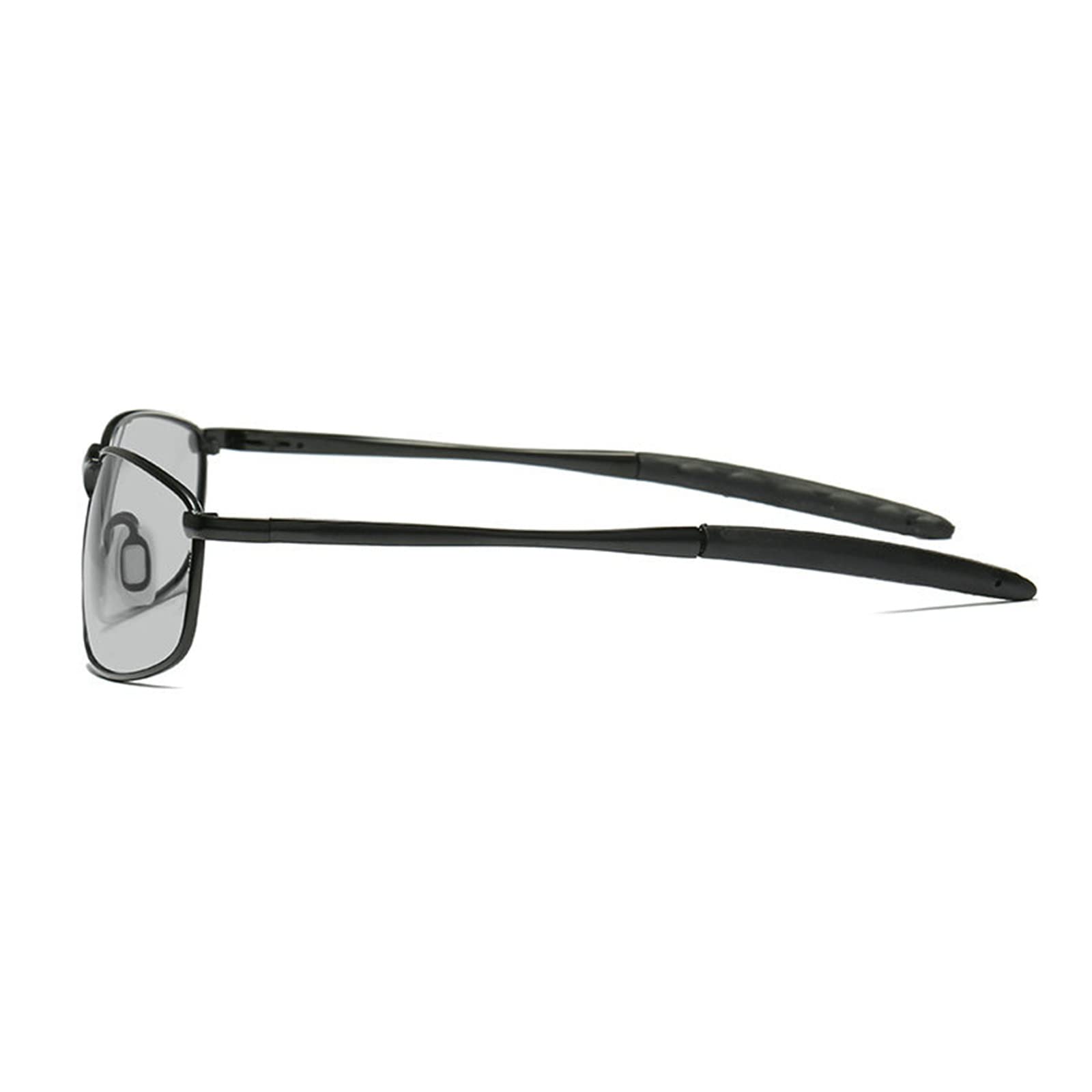 Progressive Multifocal Prescription Reading Glasses for Men & Women - Square Metal Frame Photochromic Gray Sunglasses for Indoor & Outdoor Use