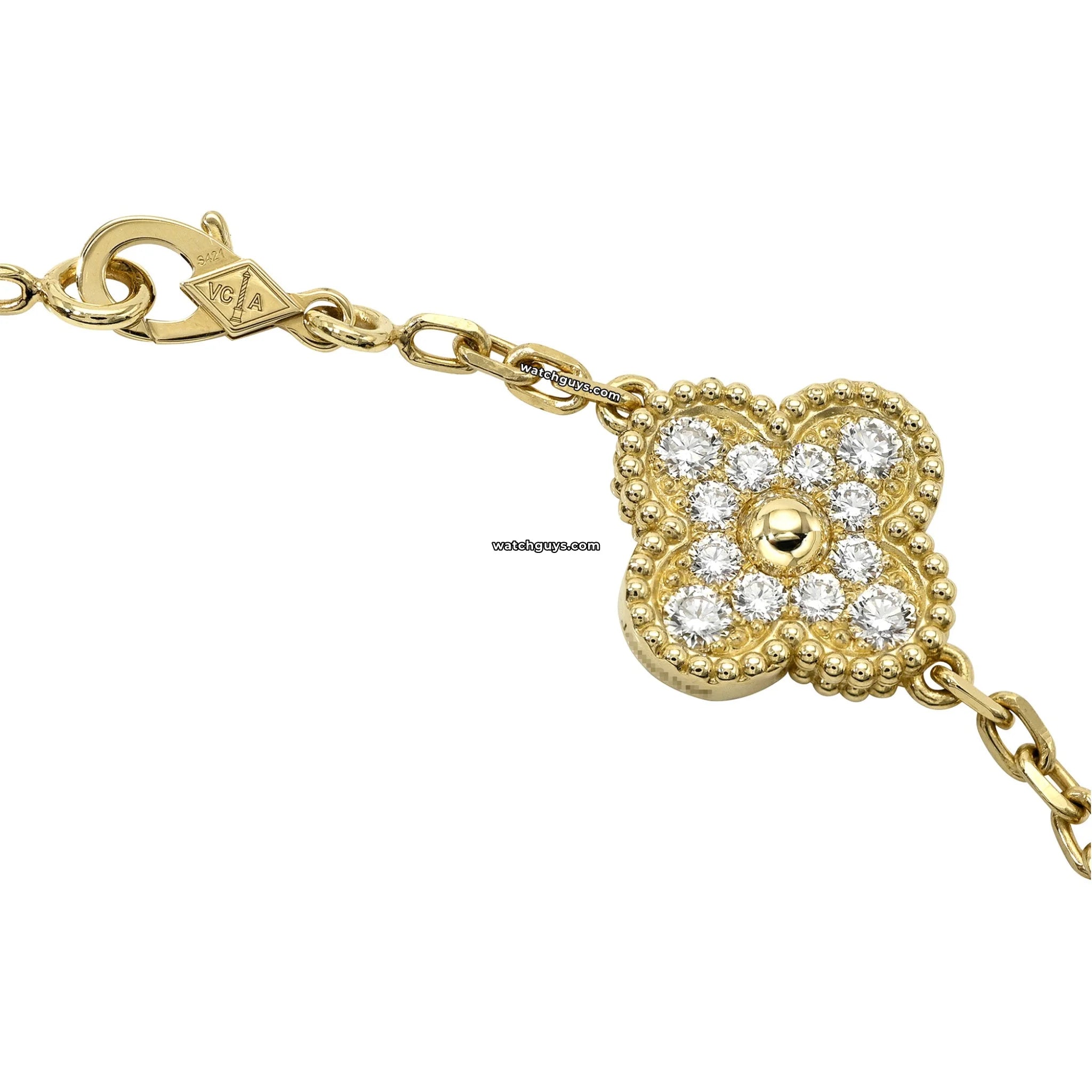 Van Cleef & Arpels Vintage Alhambra 10 Motif Diamond Necklace - Luxury Jewelry for Women, Perfect for Weddings & Special Occasions